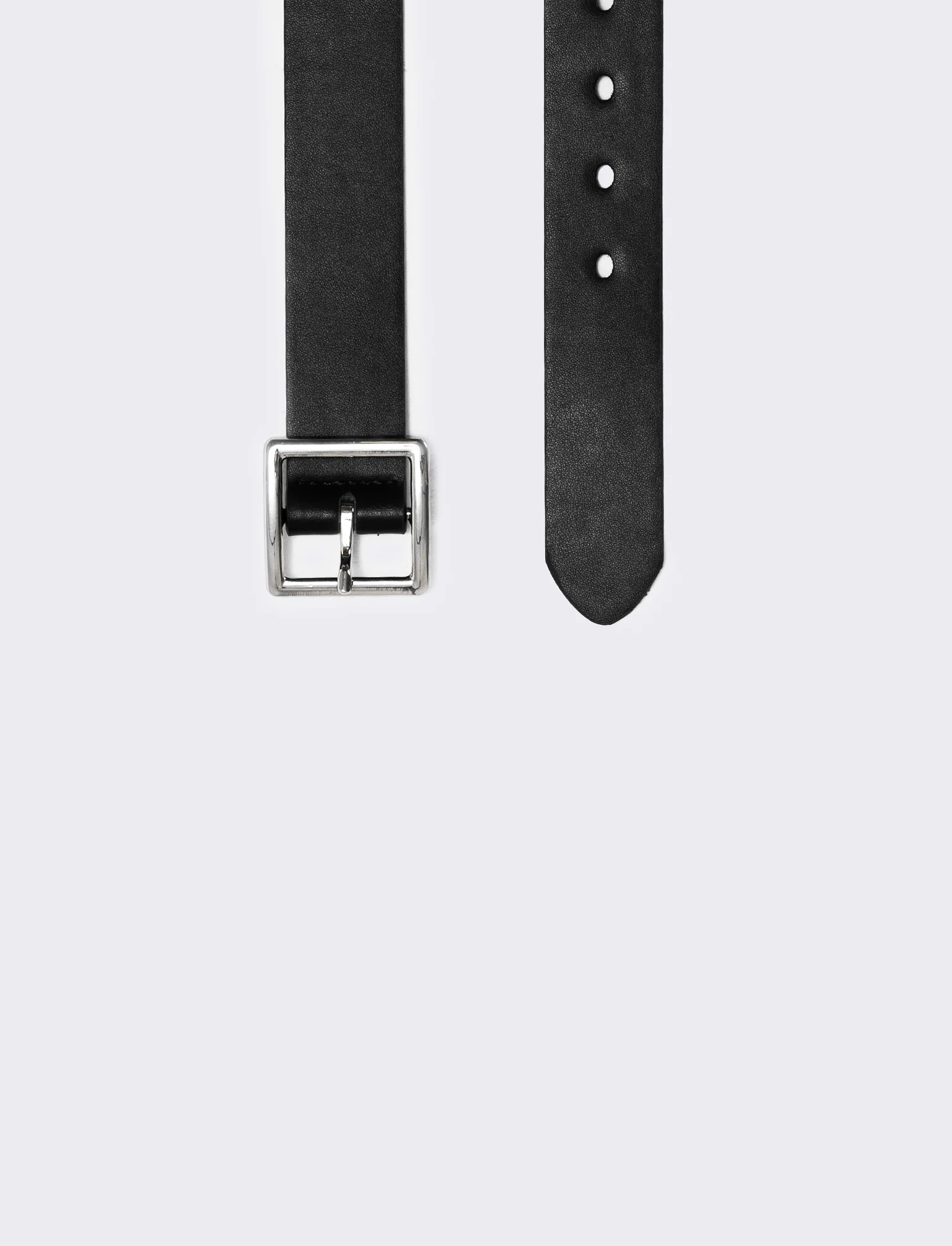 Cintura fibbia satinata elegante e versatile - Nero - Image 2