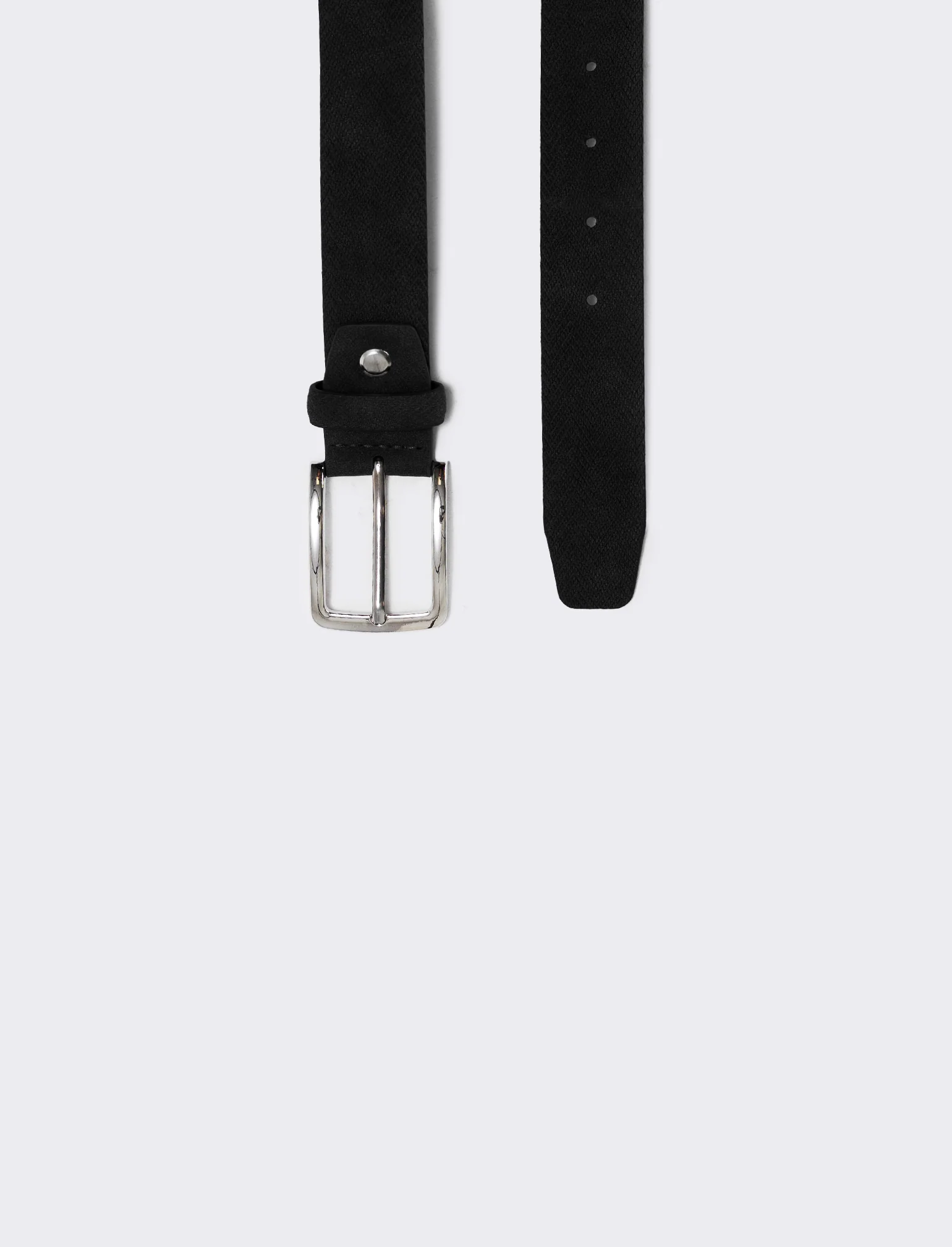 Cintura fusto spigato uomo elegante - Nero - Image 2