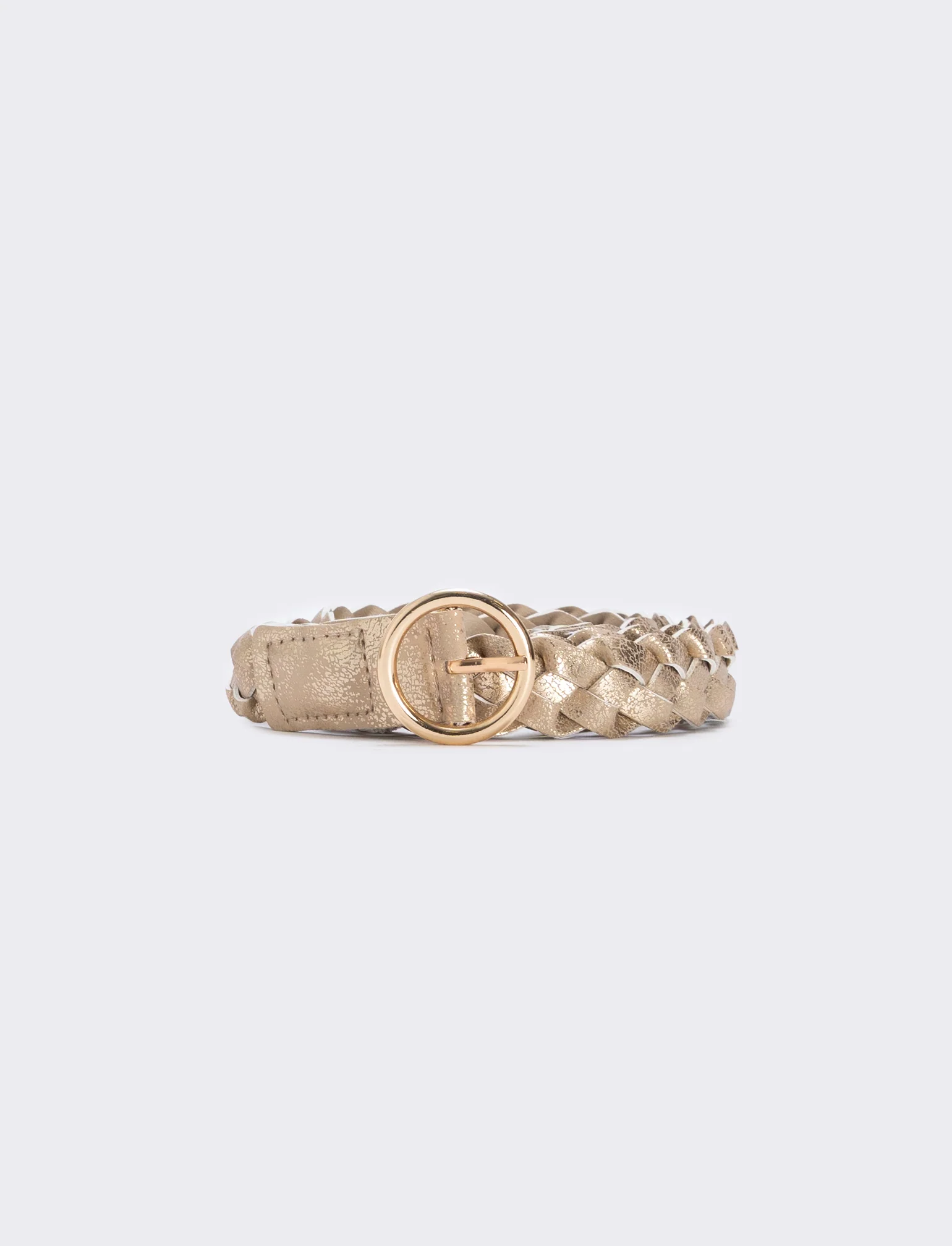 Cintura intrecciata metallizzata elegante - Oro
