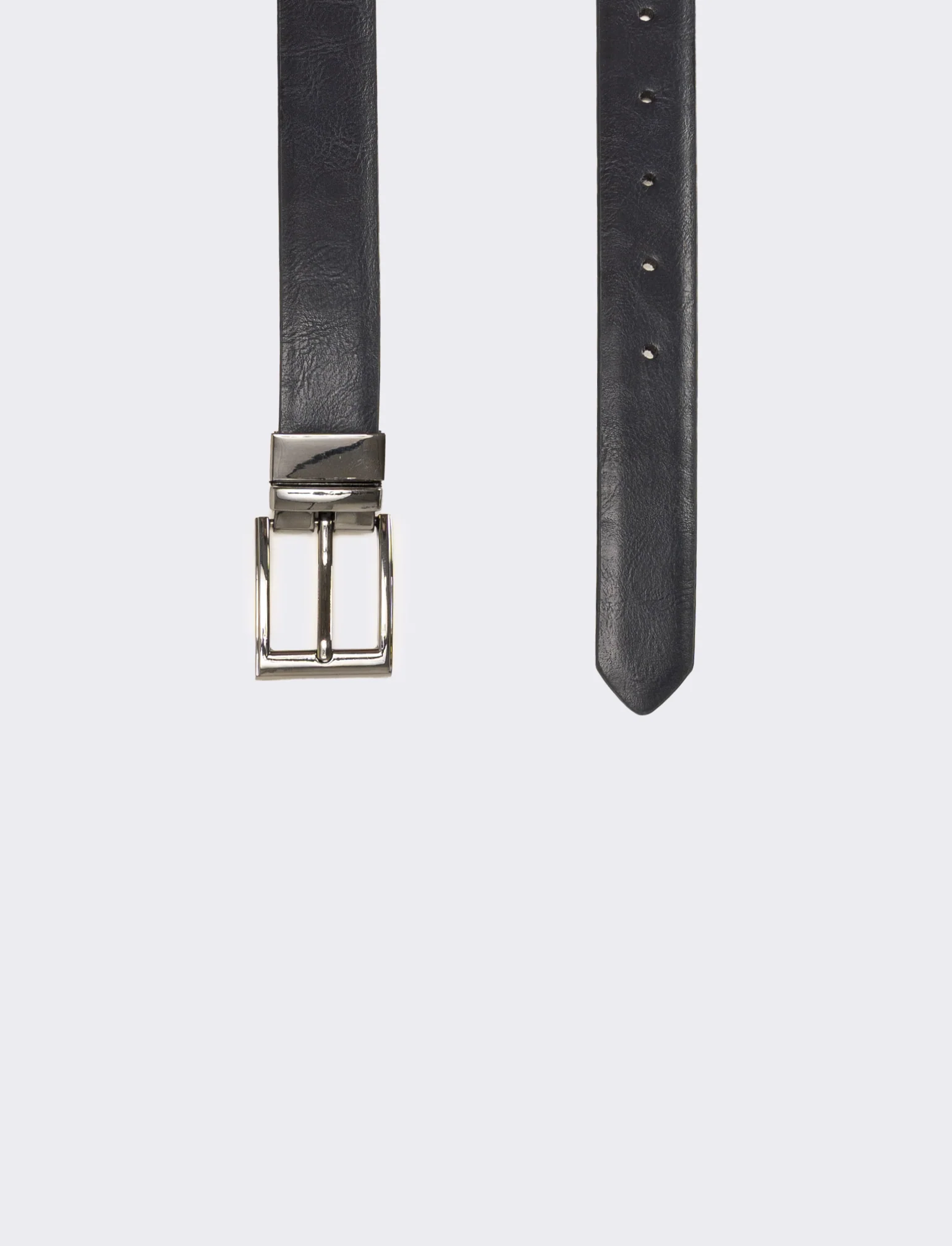 Cintura lucida double face h 3 cm - Blu - Image 2