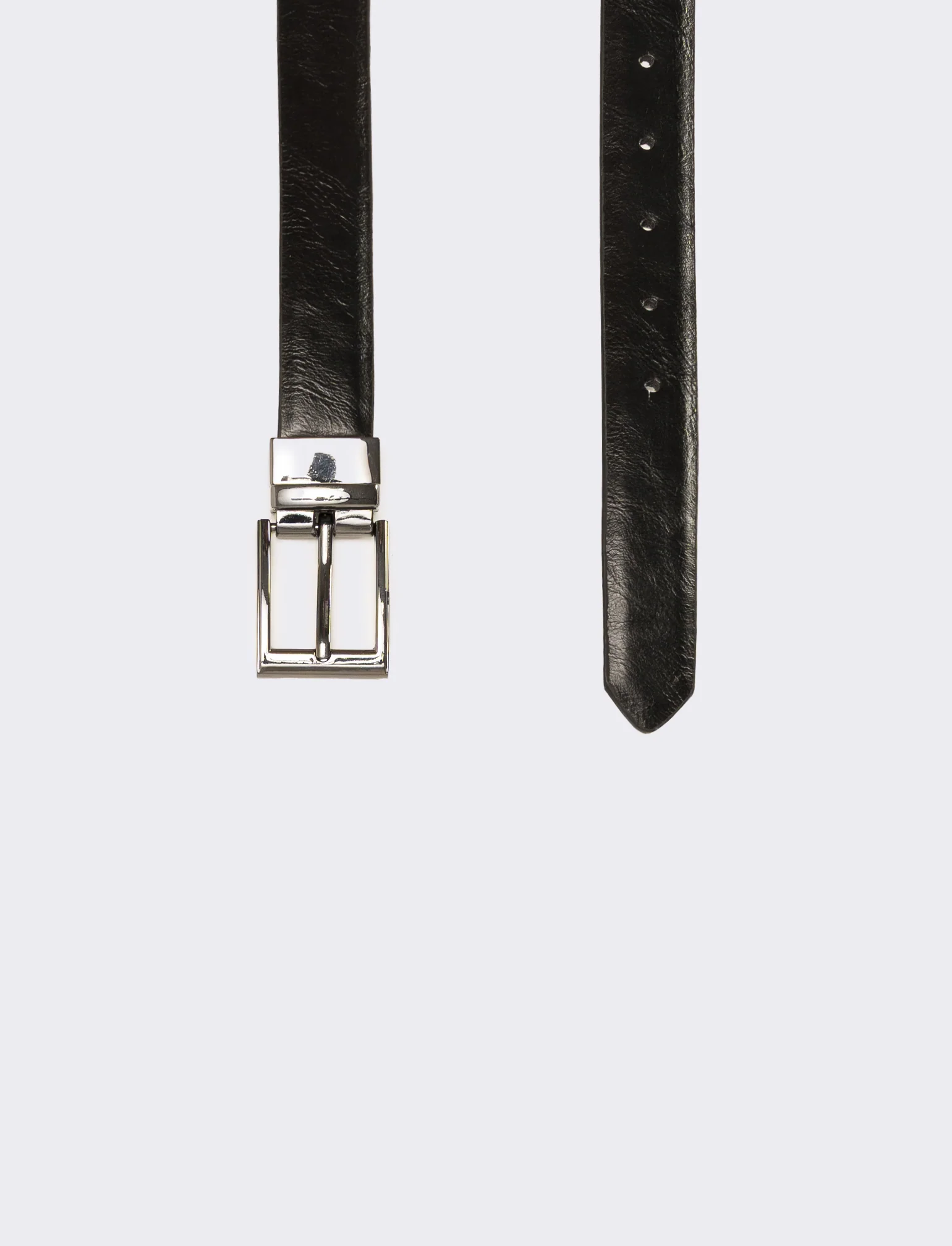 Cintura lucida double face h 3 cm - Nero - Image 2