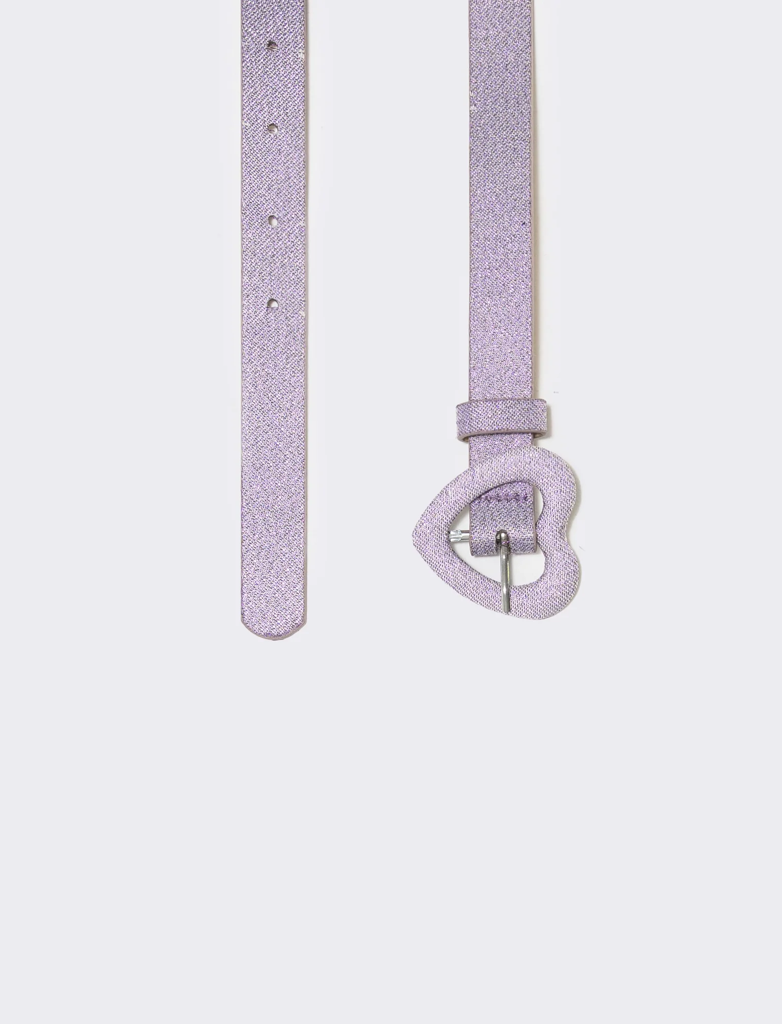 Cintura lurex con fibbia a cuore - Lilla - Image 2