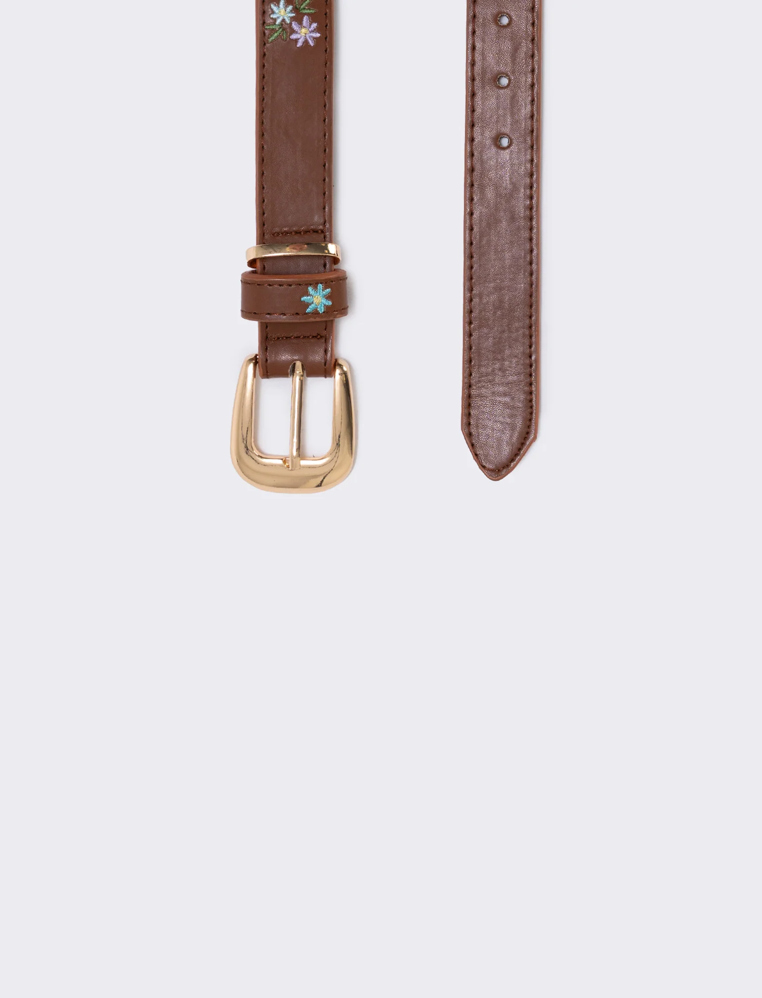 Cintura ricamata con fiorellini eleganti - Marrone - Image 2