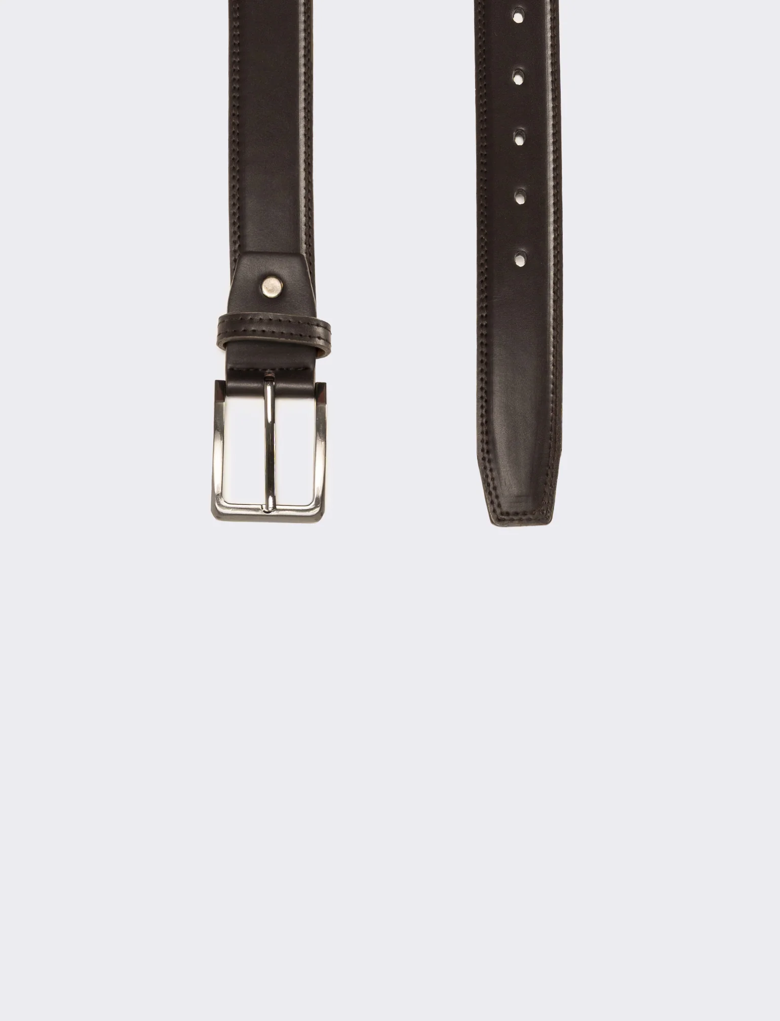 Cintura uomo basic bombata h 3,5 cm - Moro - Image 2