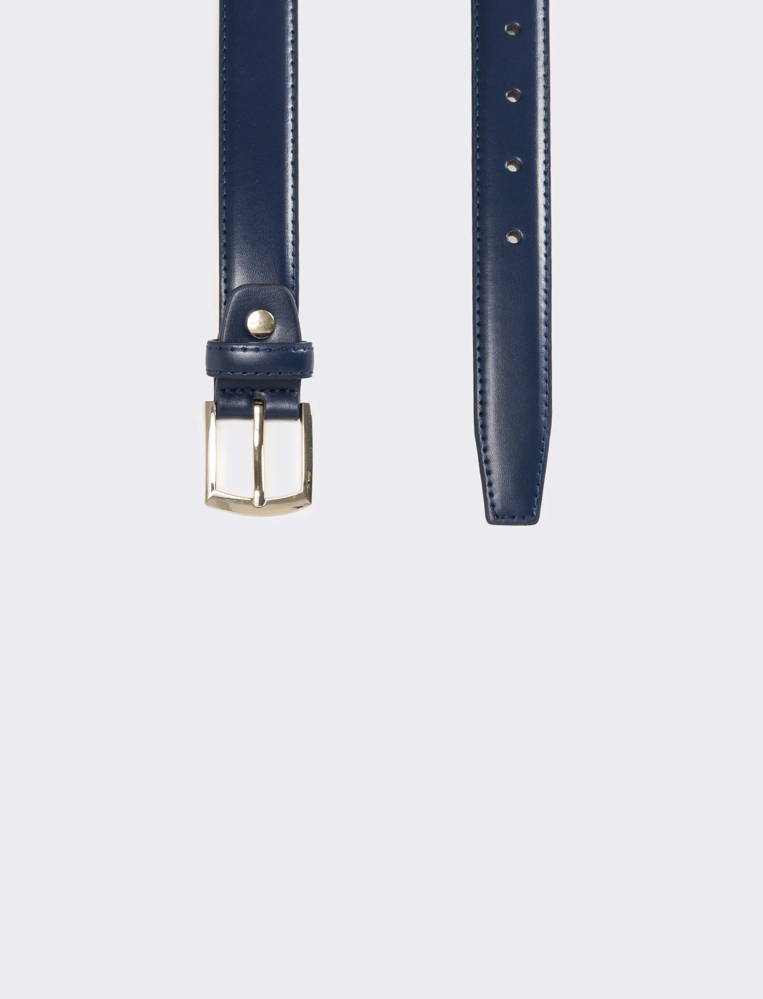 Cintura uomo classica bombata h 3 cm - Blu - Image 2