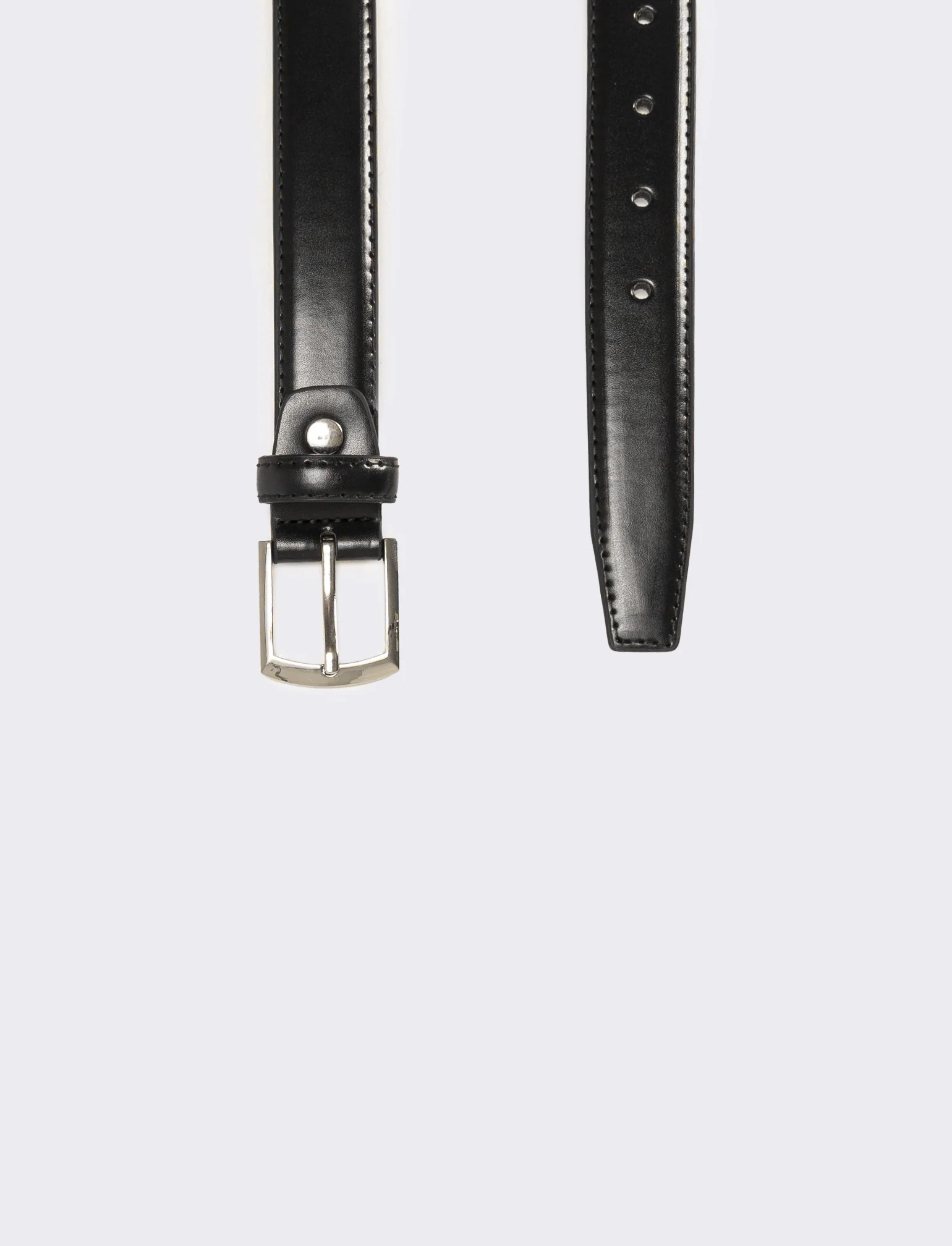 Cintura uomo classica bombata h 3 cm - Nero - Image 2