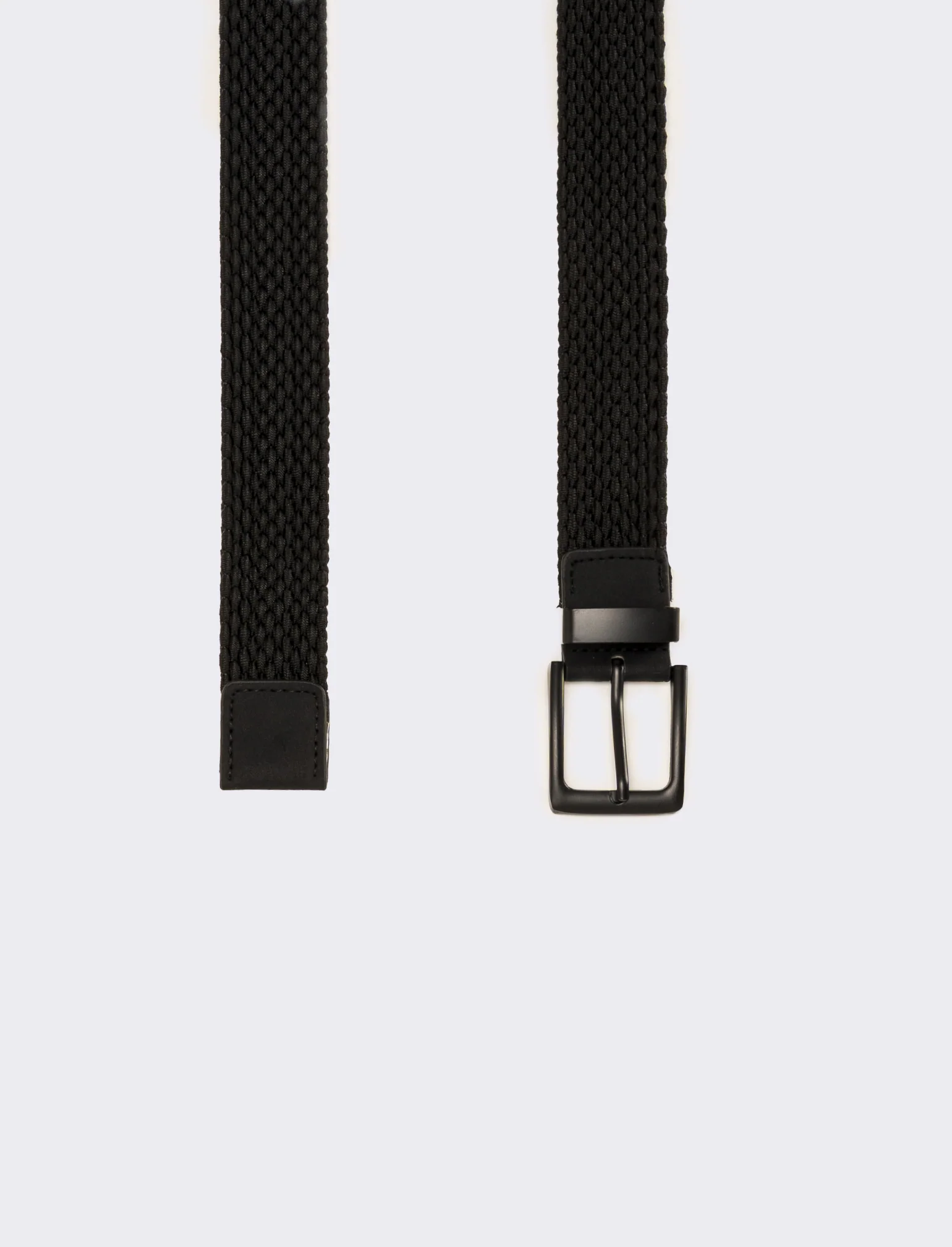 Cintura uomo elastica 3,5  cm - Nero - Image 2