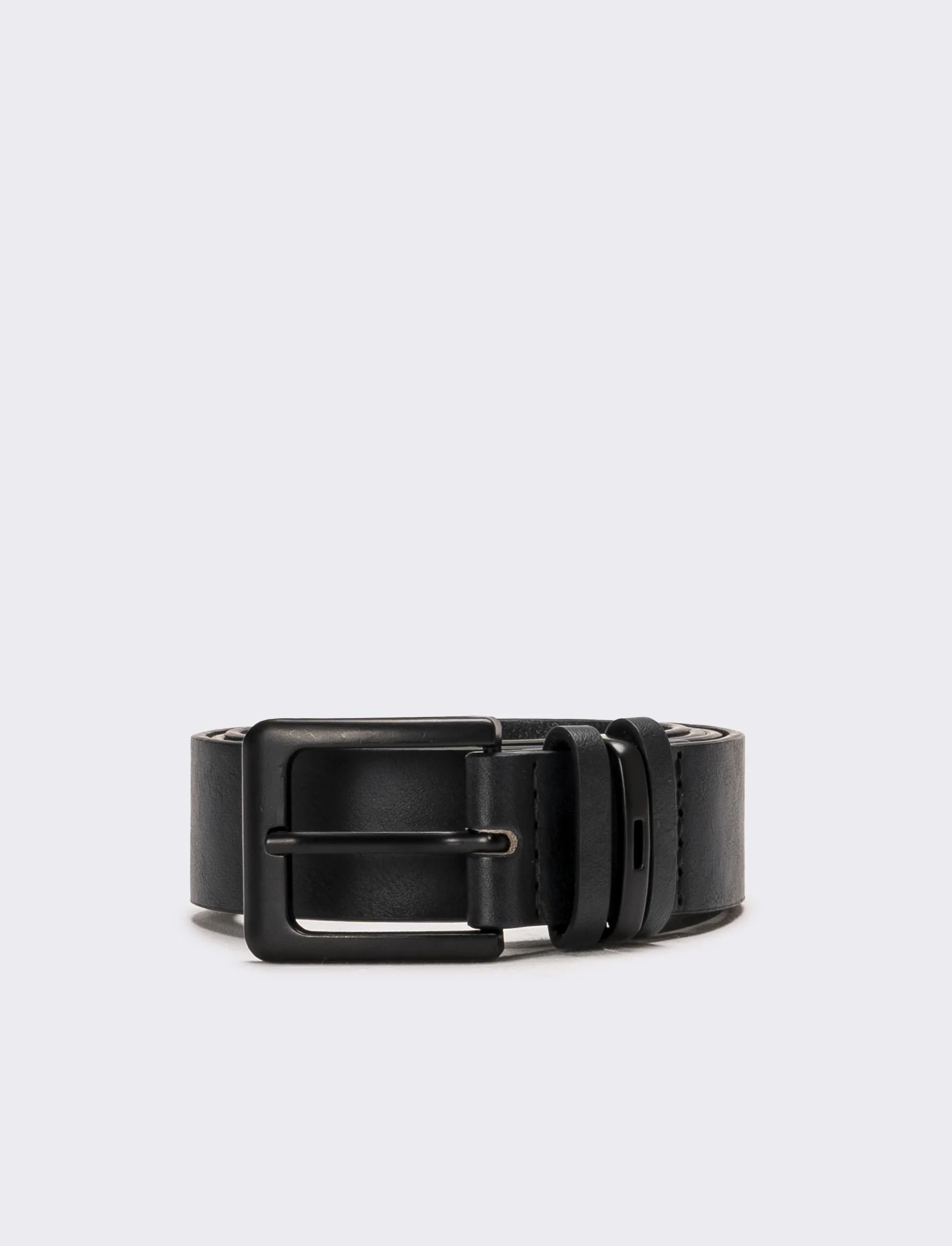 Cintura uomo fibbia smalto - Nero