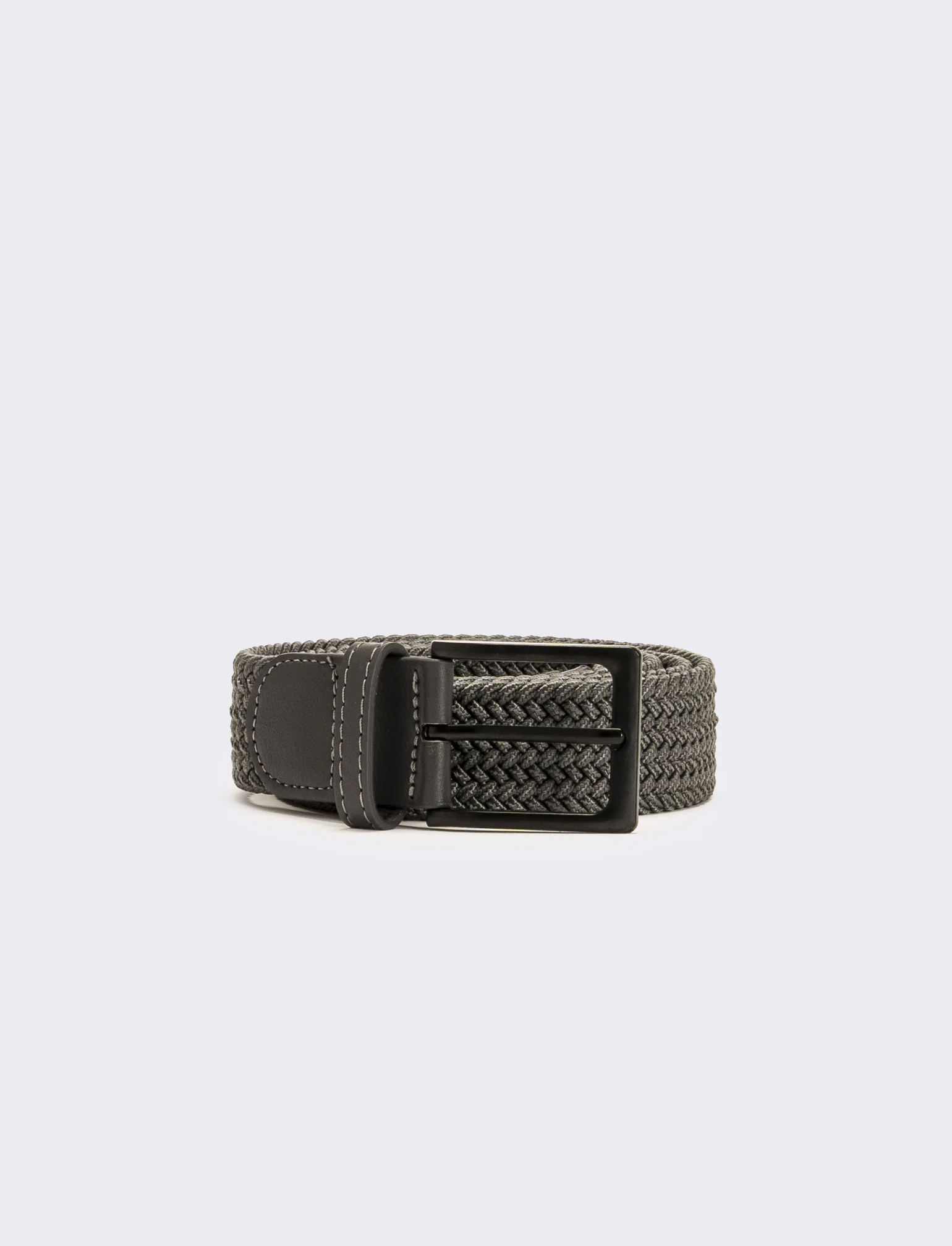 Cintura uomo fusto elastico a intreccio - Grigio