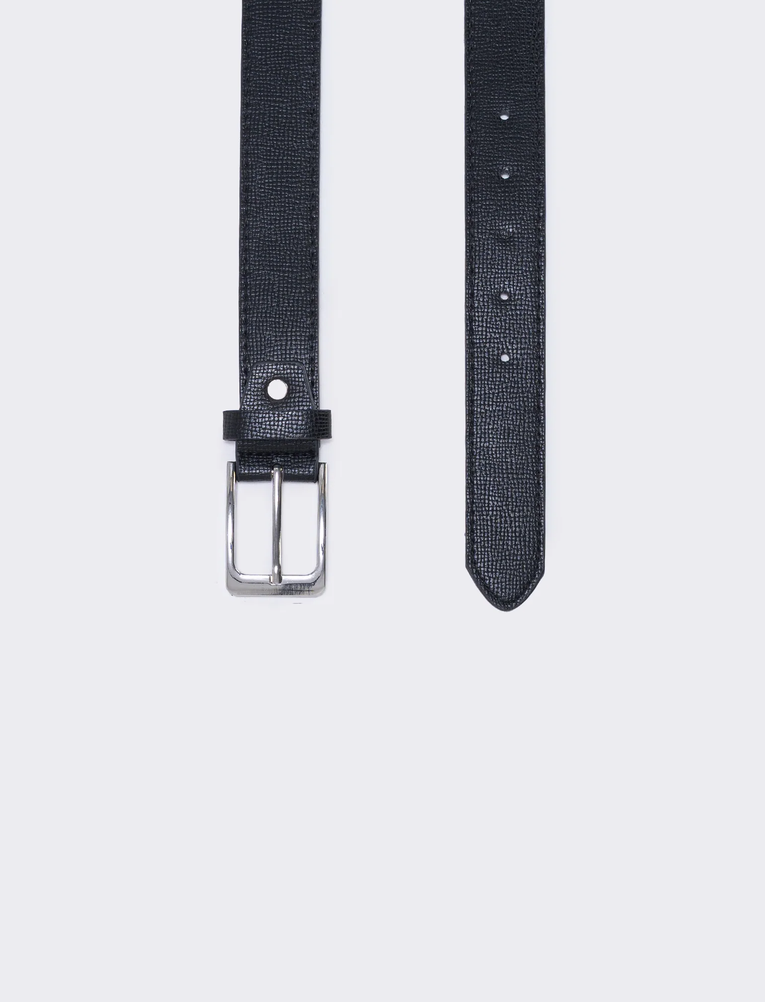 Cintura uomo fusto rigato elegante - Nero