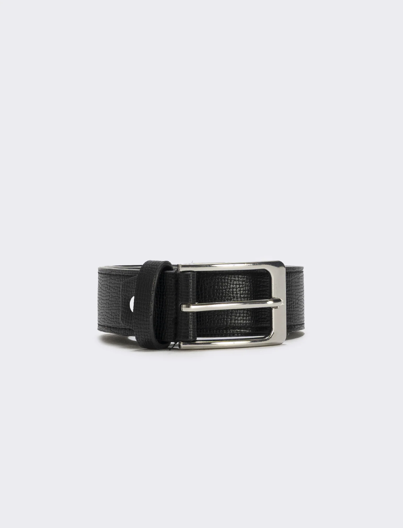 Cintura uomo fusto rigato elegante - Nero - Image 2