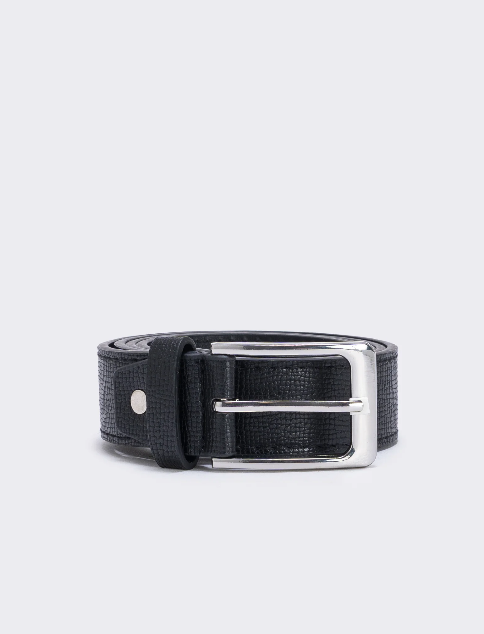 Cintura uomo fusto rigato elegante - Nero - Image 3