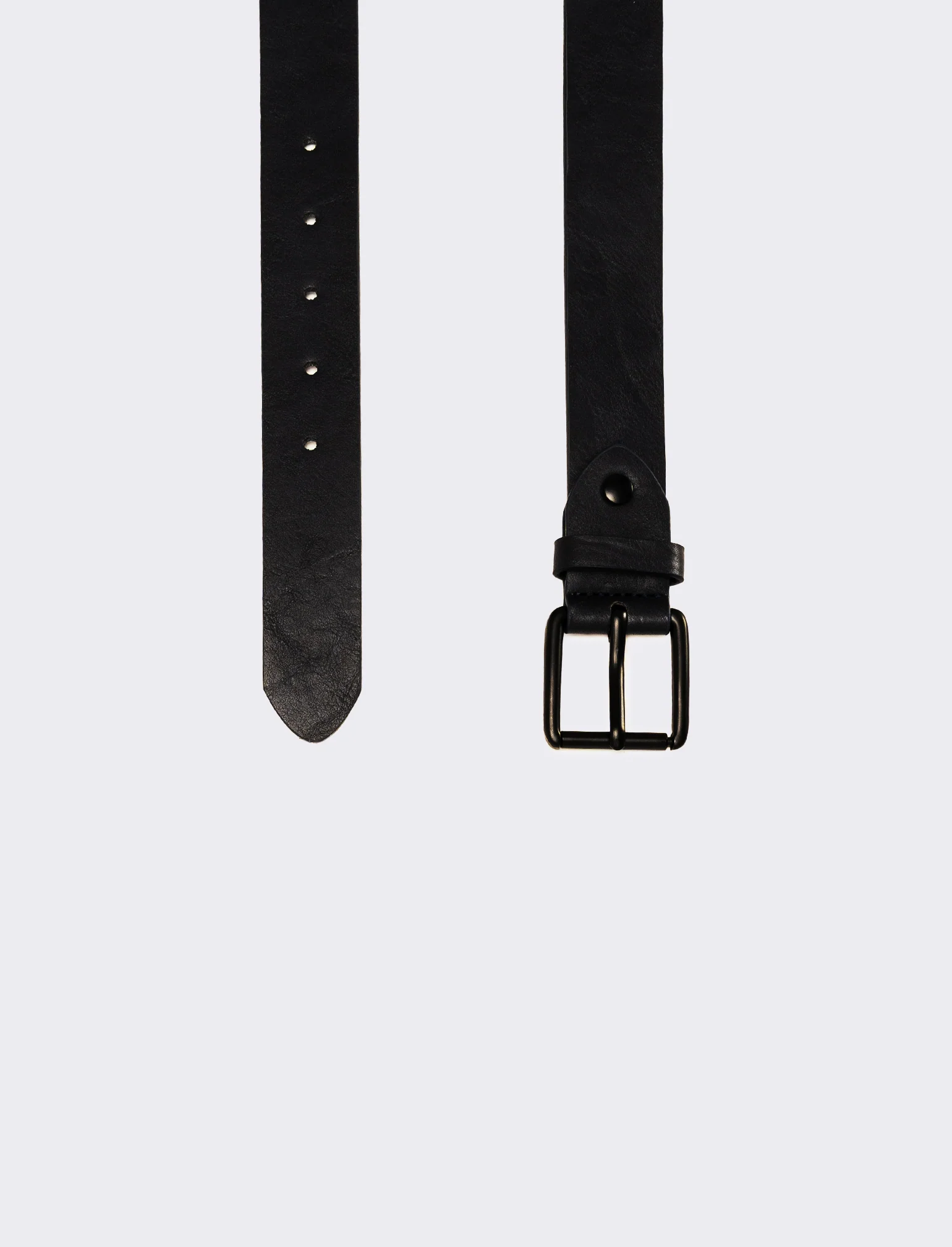Cintura uomo liscia basic - Nero - Image 2