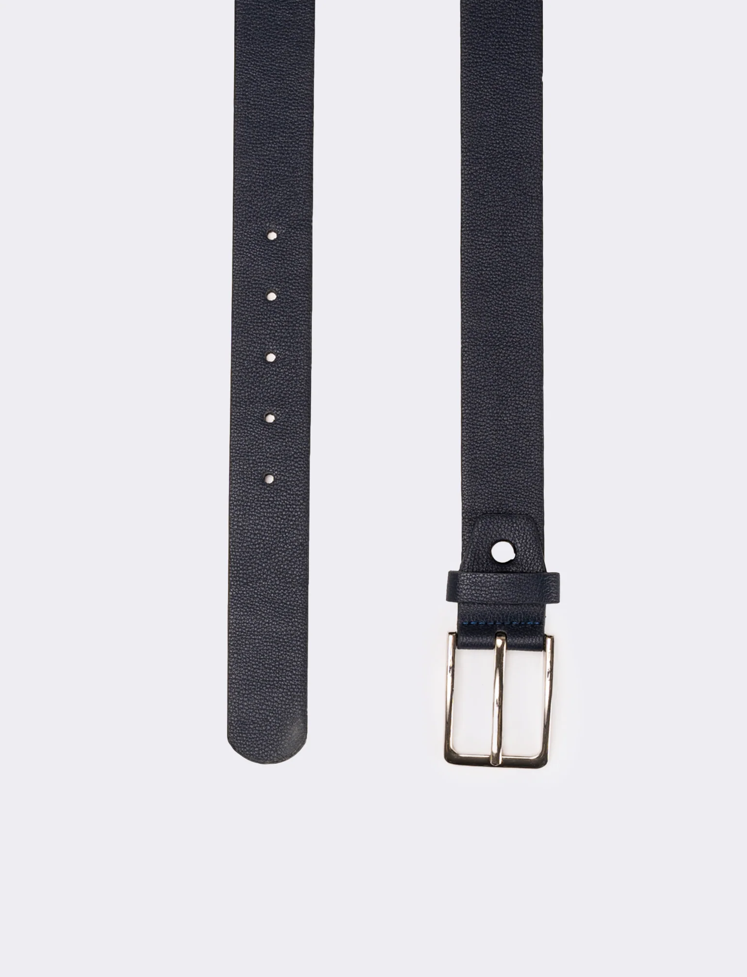 Cintura uomo liscia fibbia 3,5 cm - Blu - Image 2