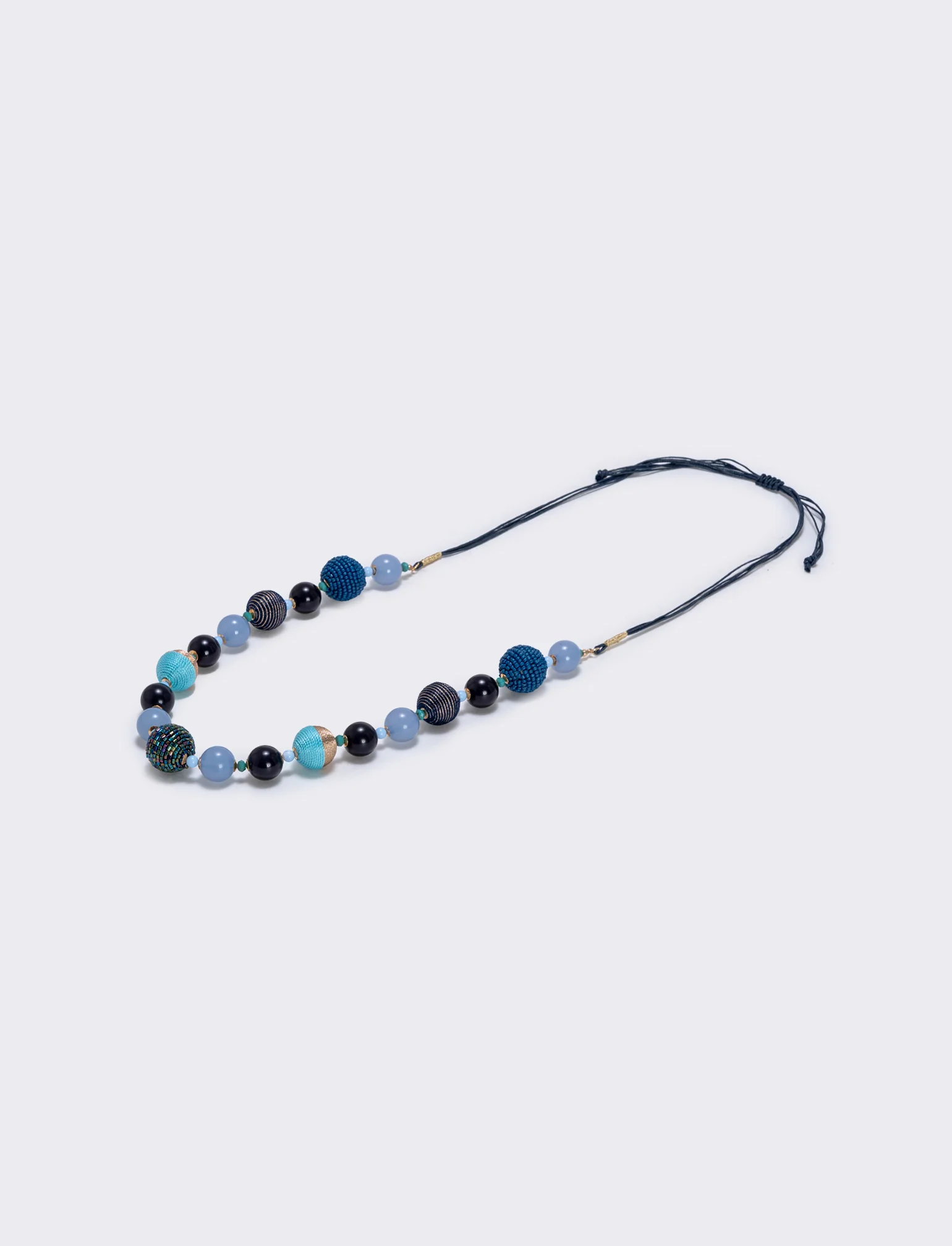 Collana a sfere in conteria elegante - Blu - Image 2