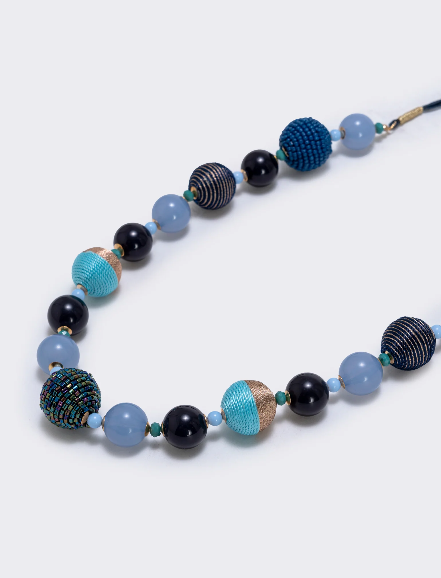 Collana a sfere in conteria elegante - Blu - Image 3