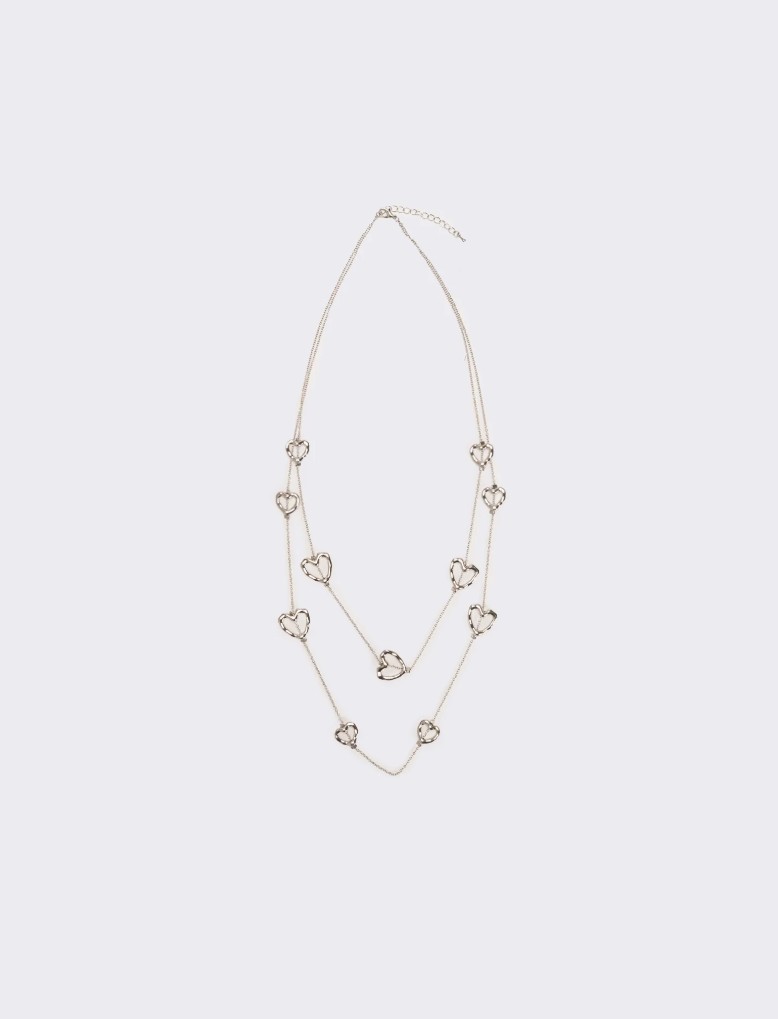 Collana con cuoricini e stelline per lei - Argento - Image 3