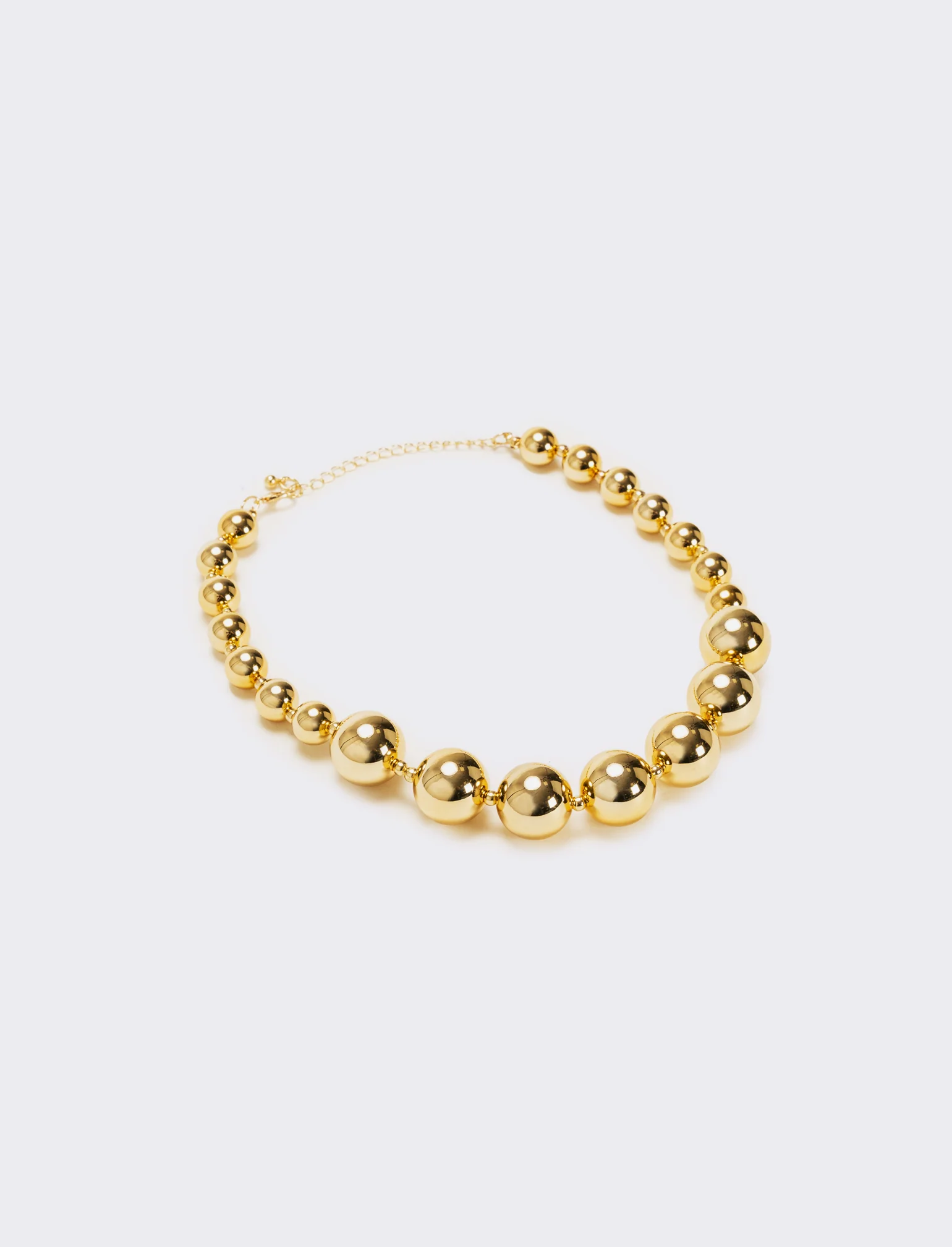 Collana con perle metal di varie dimensioni - Oro - Image 2