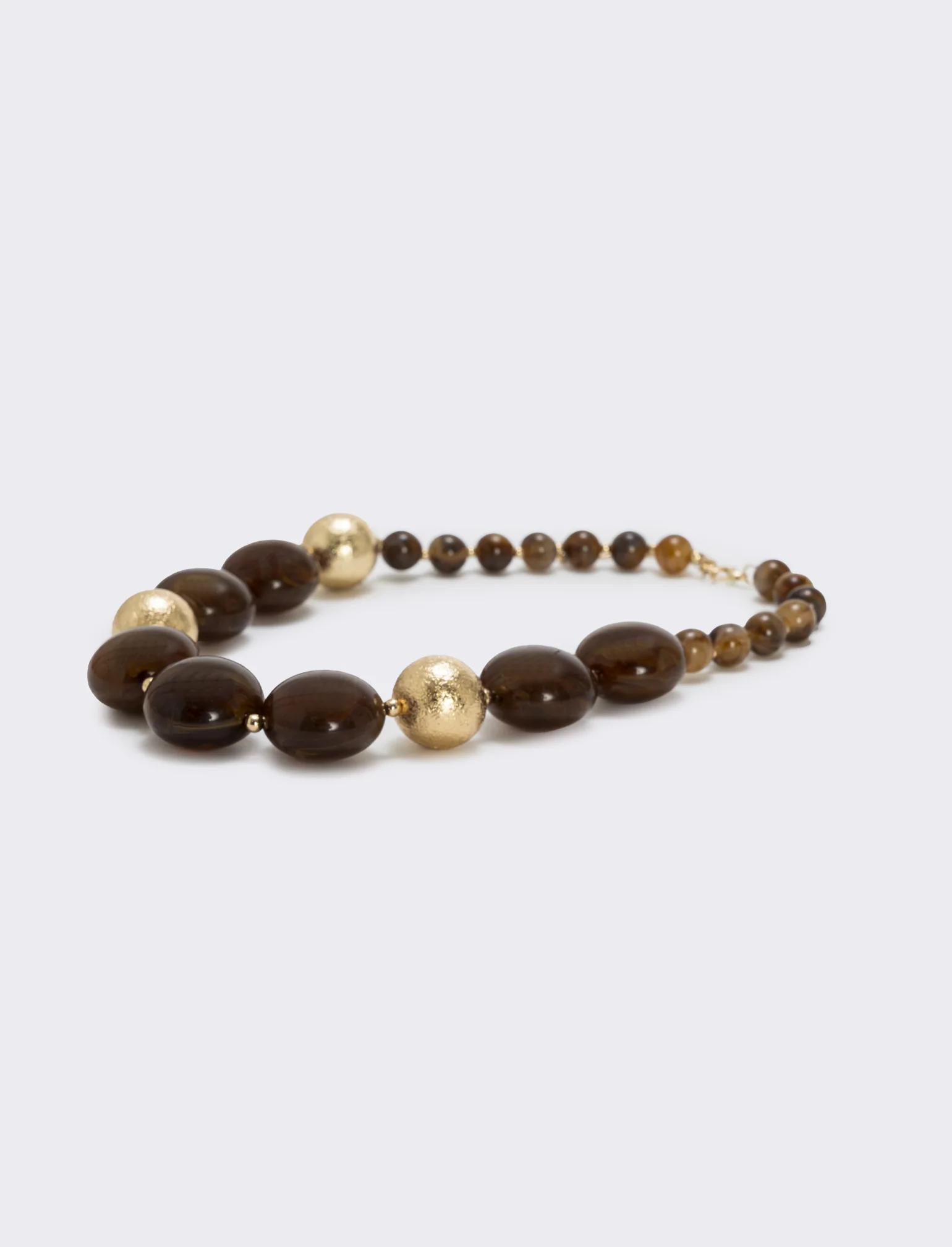 Collana con pietre a sfera - Marrone - Image 2