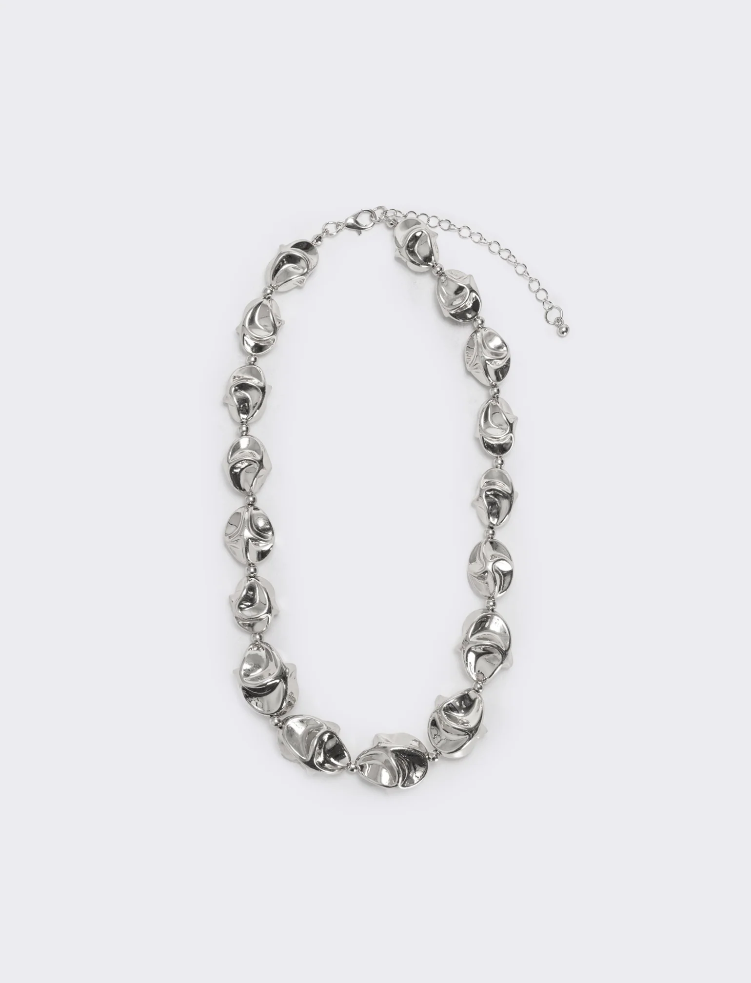 Collana di palline martellate - Argento