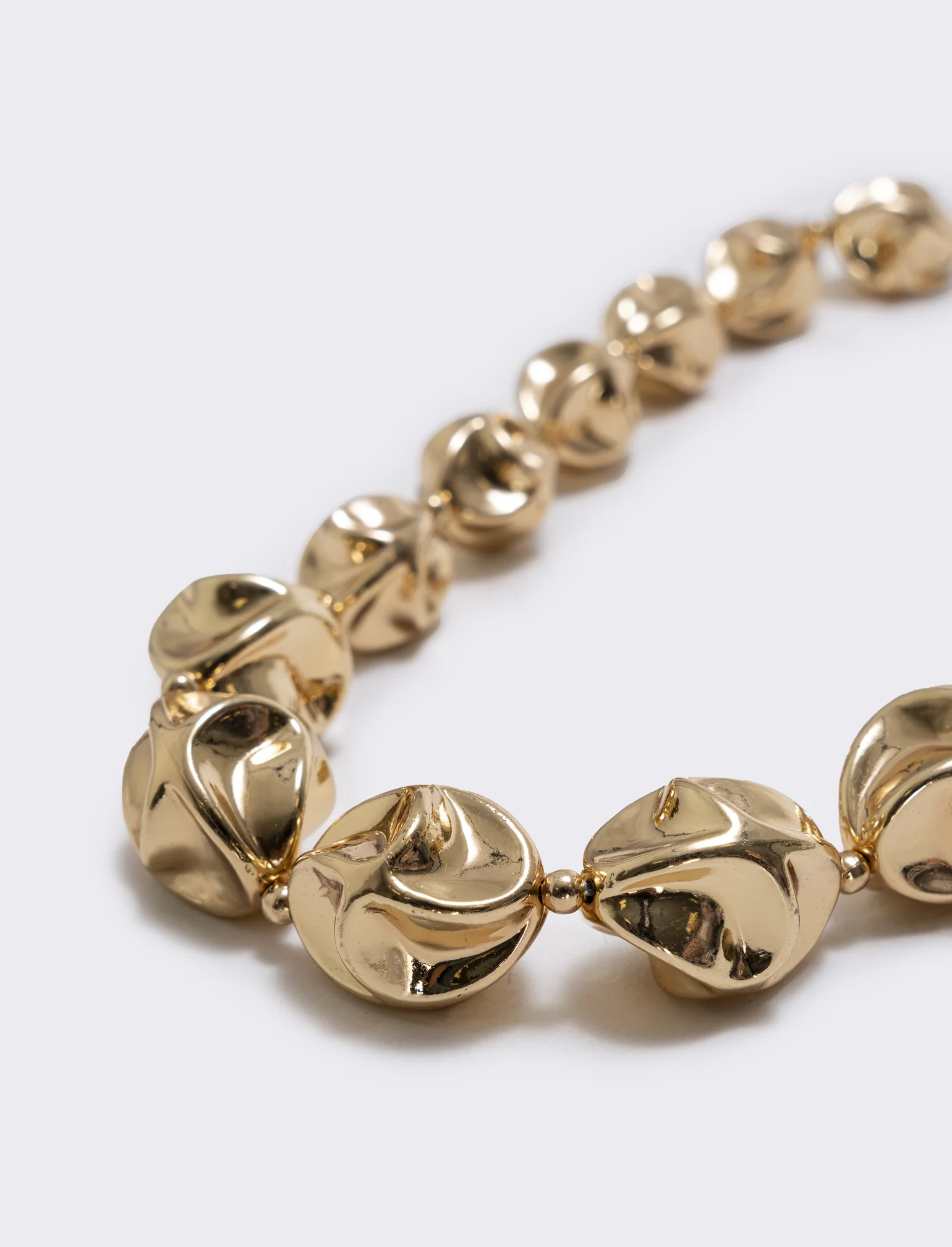 Collana di palline martellate - Oro - Image 3