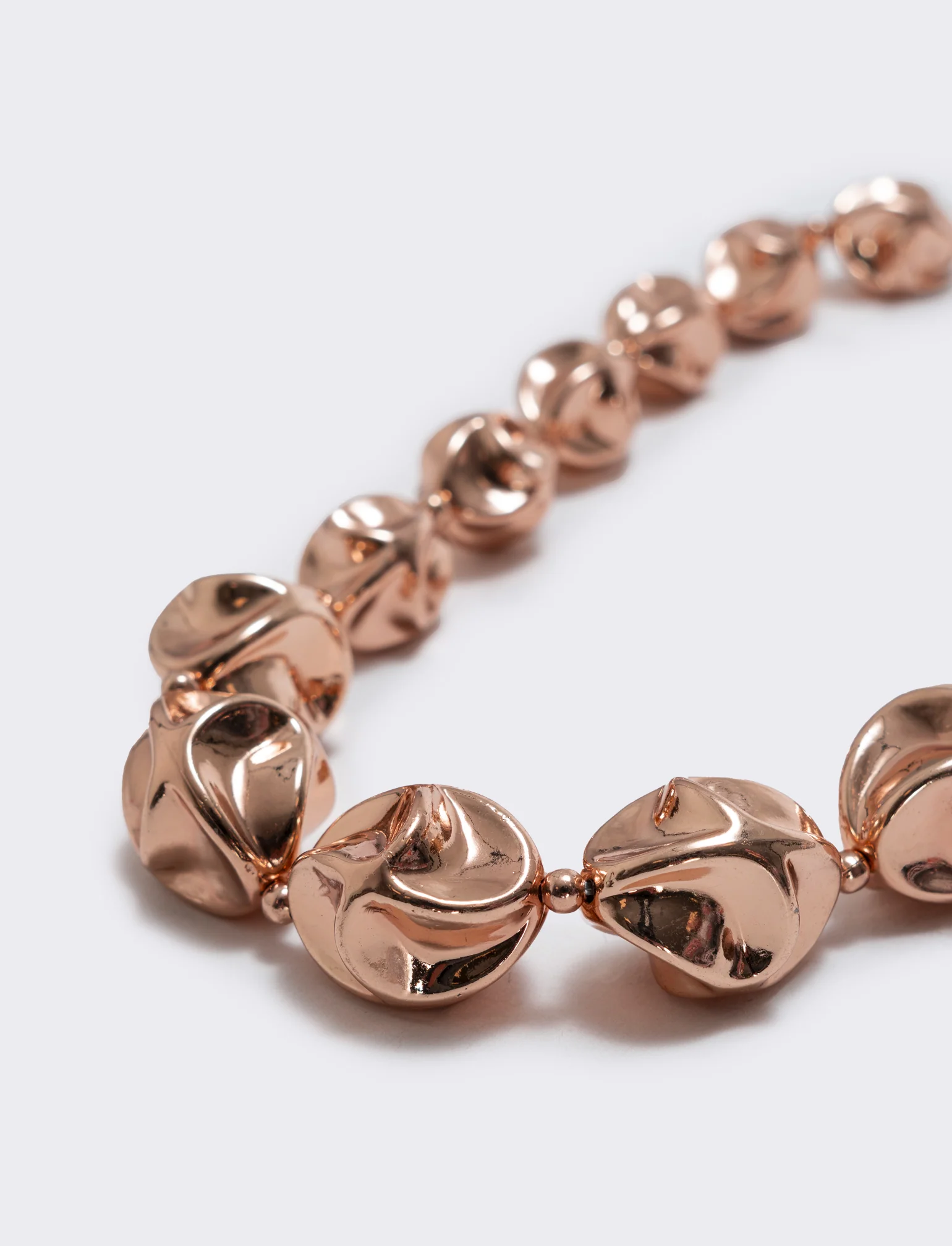 Collana di palline martellate - Oro rosa - Image 3