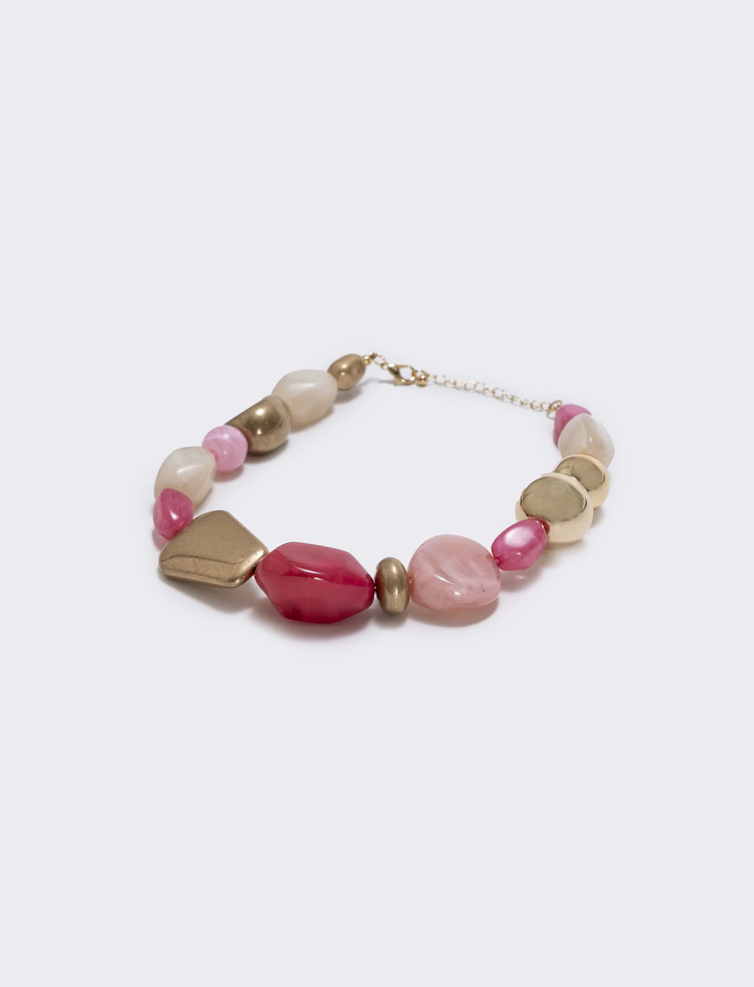 Collana di pietre in forme diverse - Rosa - Image 2