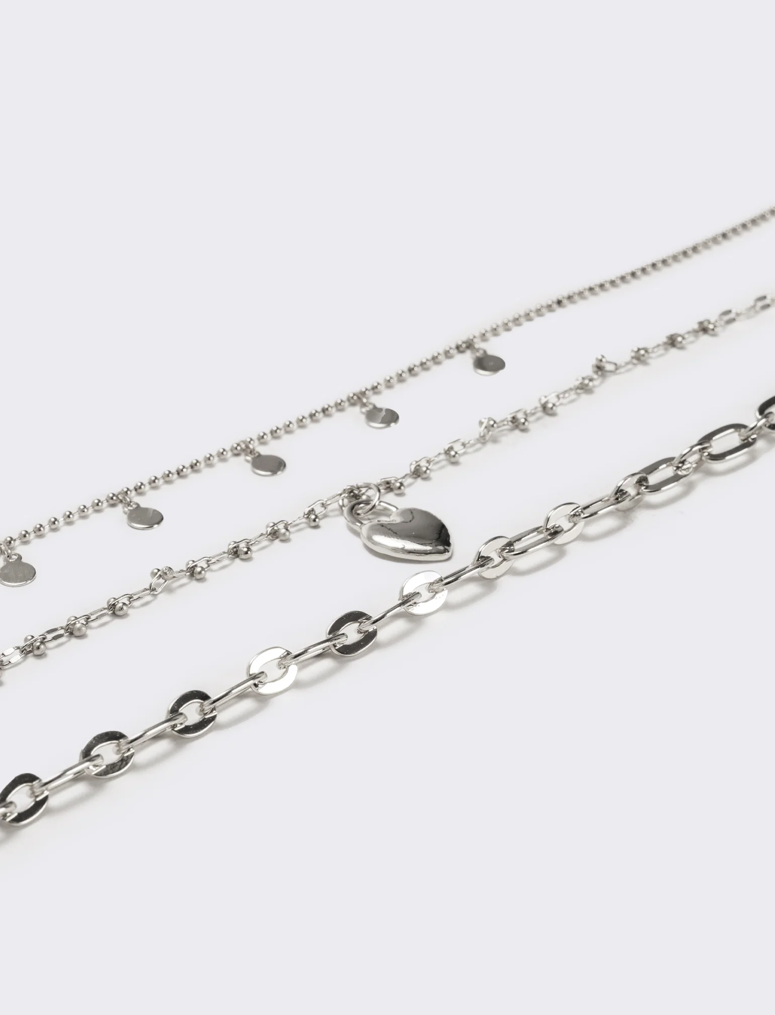 Collana donna 3 fili diversi - Argento - Image 3
