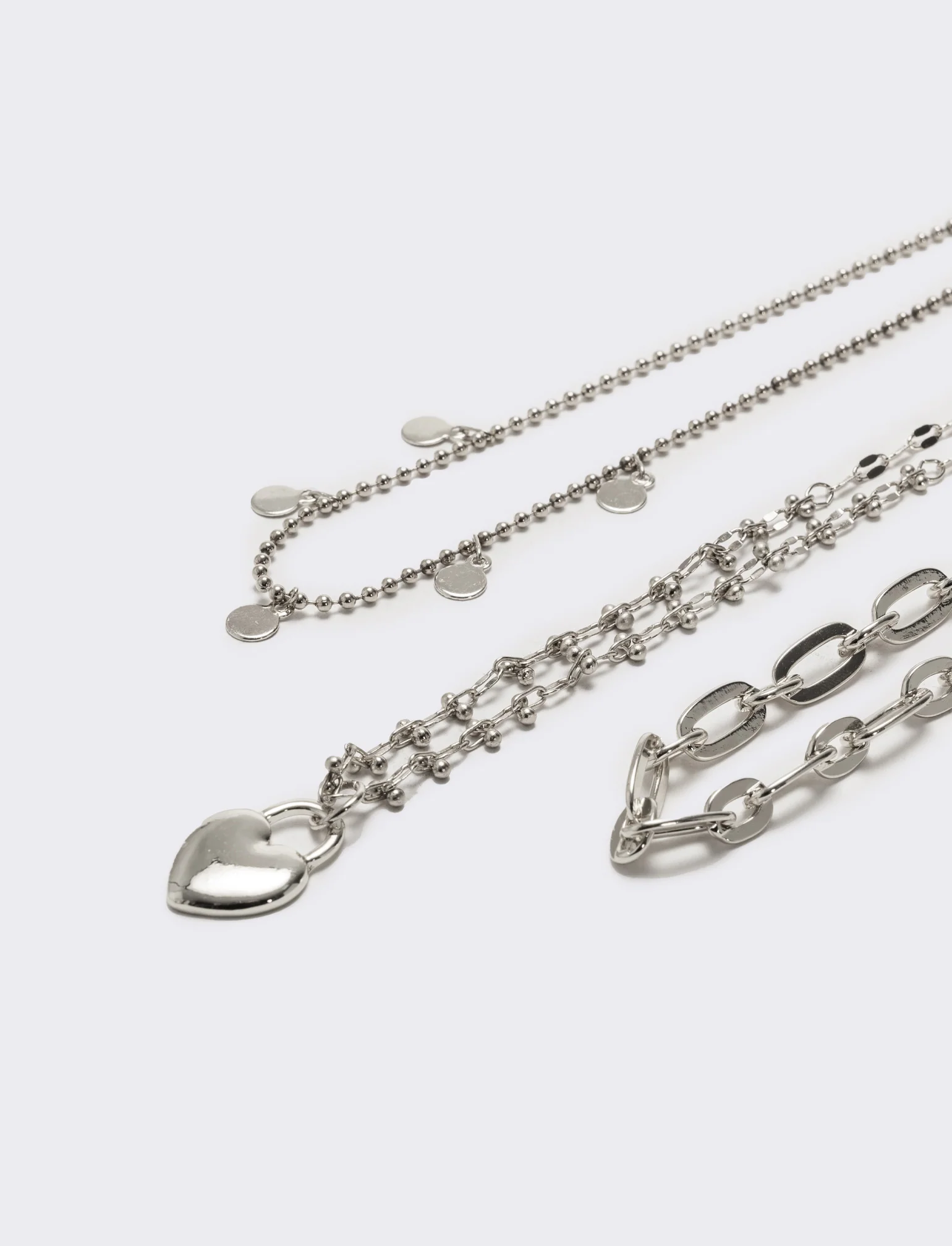 Collana donna 3 fili diversi - Argento - Image 4