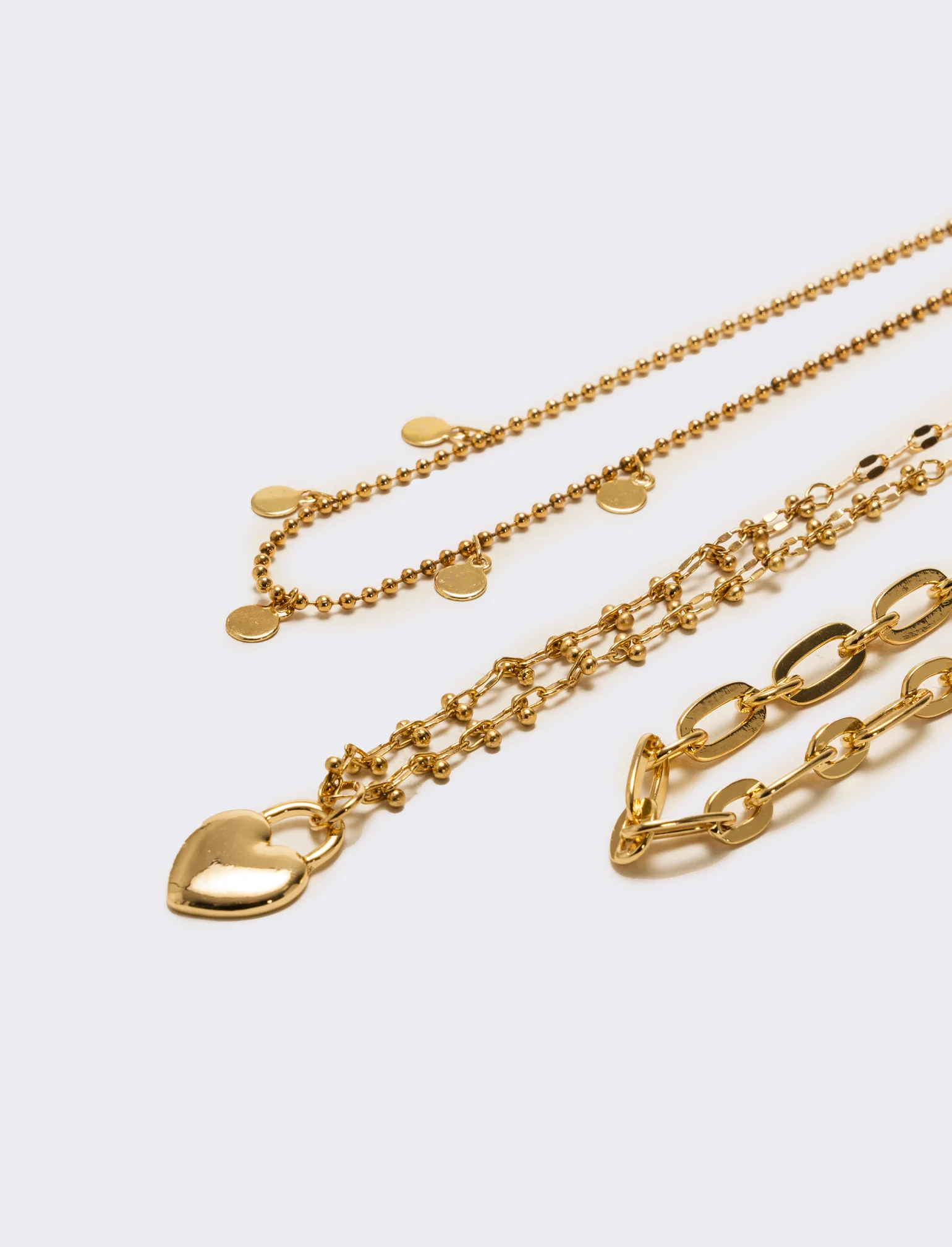 Collana donna 3 fili diversi - Oro - Image 3