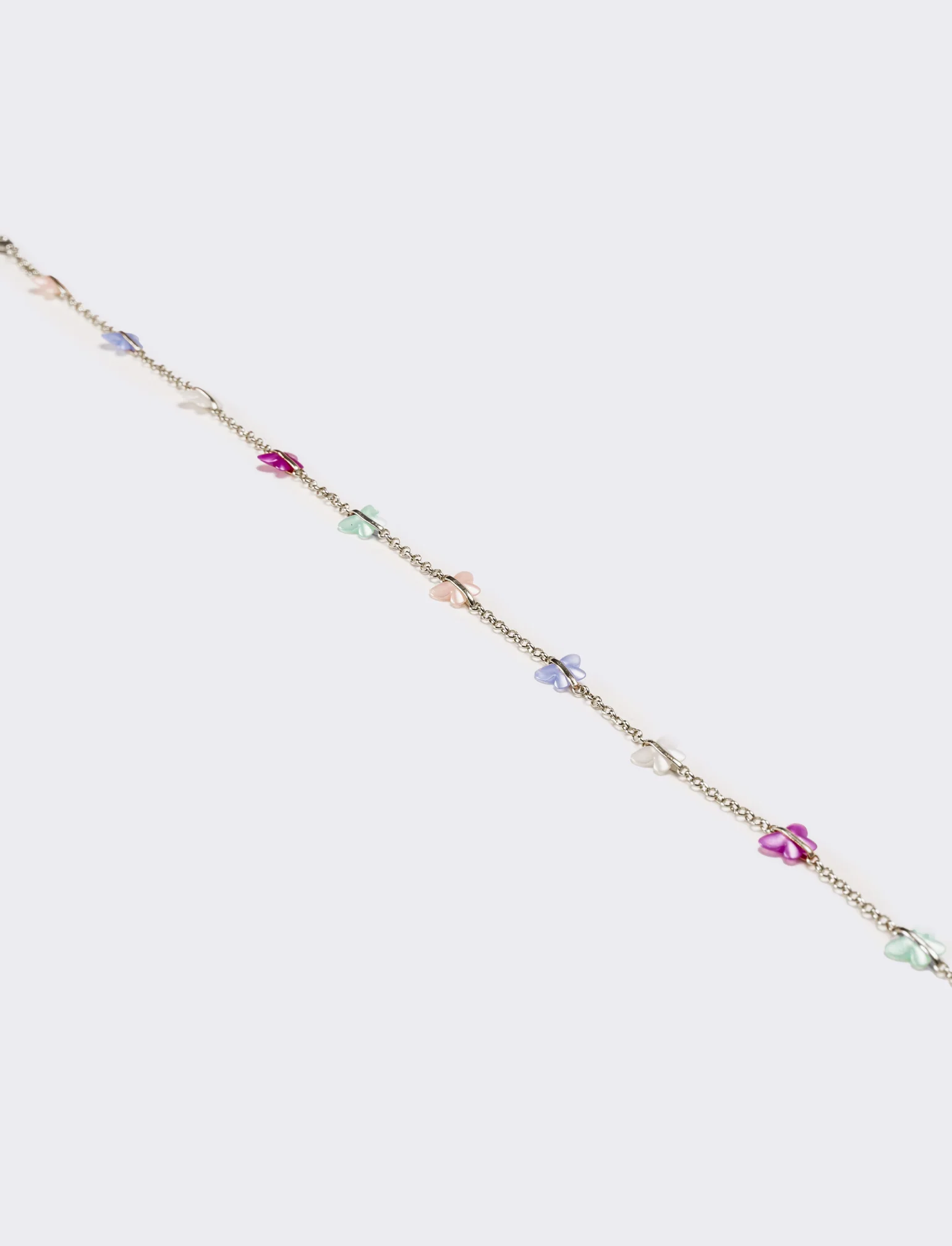 Collana donna con farfalle - Argento - Image 2