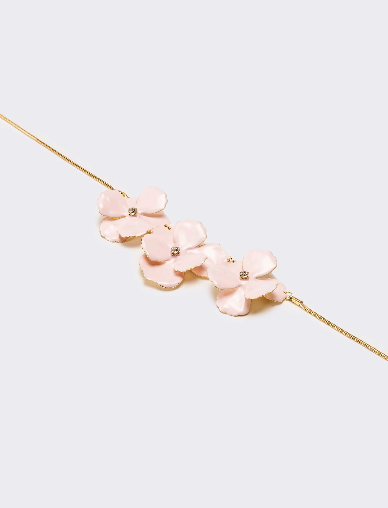 Collana donna con fiori smaltati - Rosa - Image 2