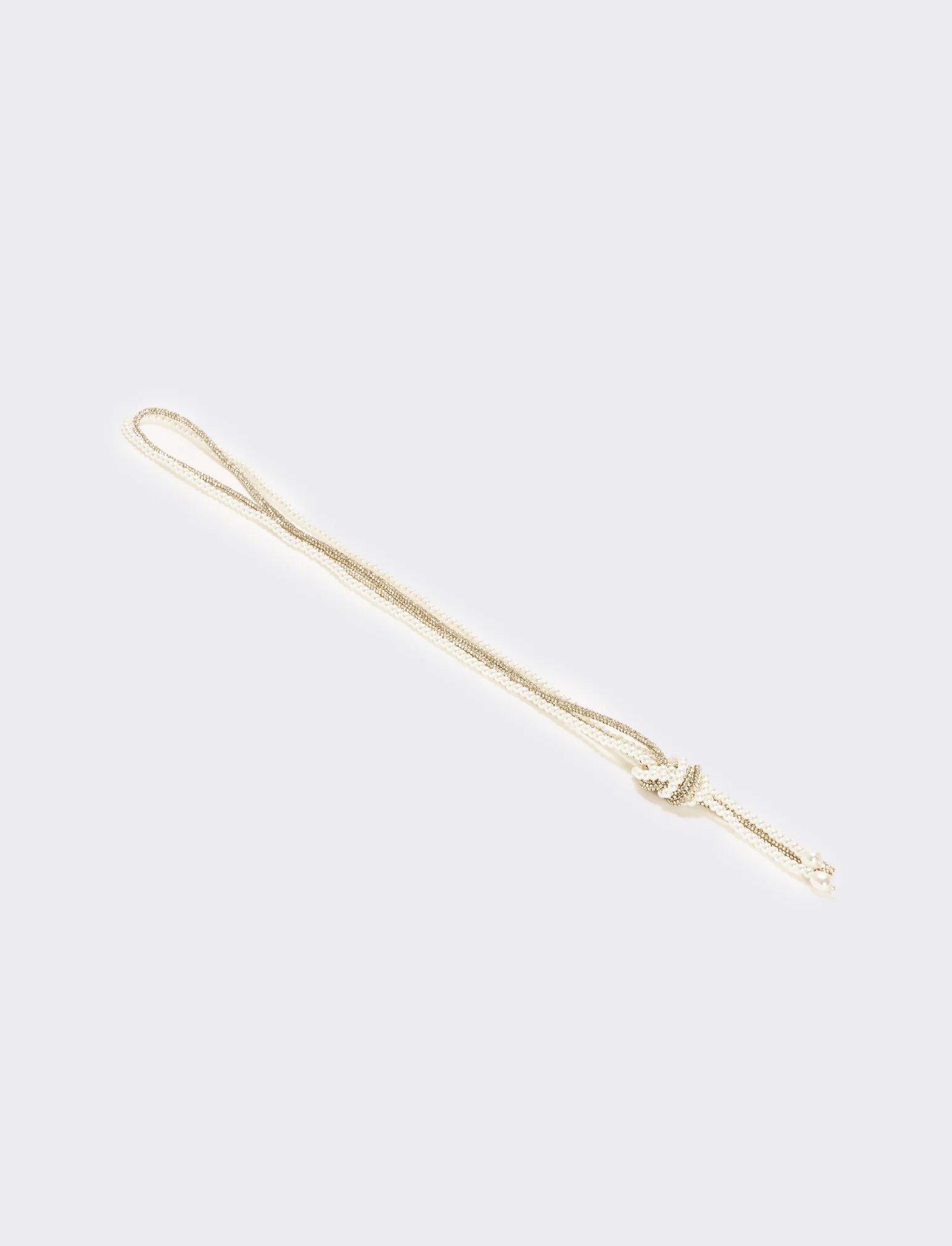 Collana donna saliscendi con strass baguette - Trasparente - Image 2