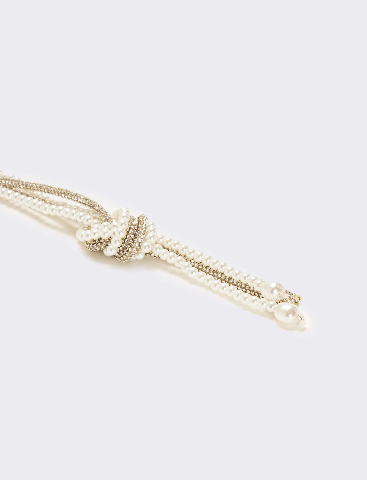 Collana donna saliscendi con strass baguette - Trasparente - Image 3