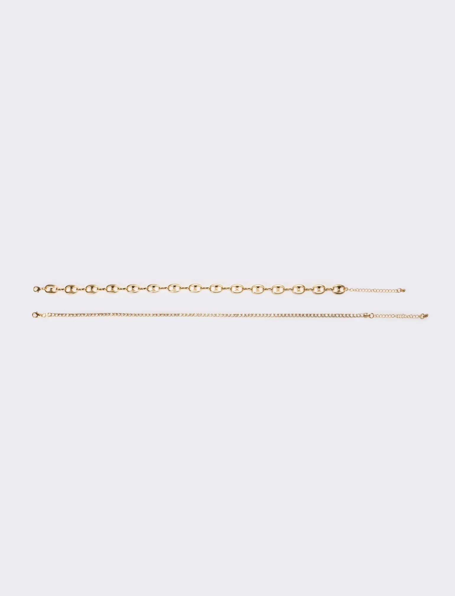 Collana donna strass e catena - Oro - Image 3