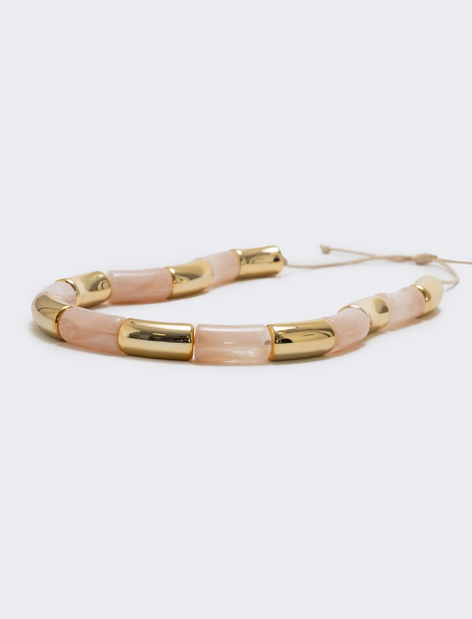 Collana in pietra e metallo - Rosa - Image 2