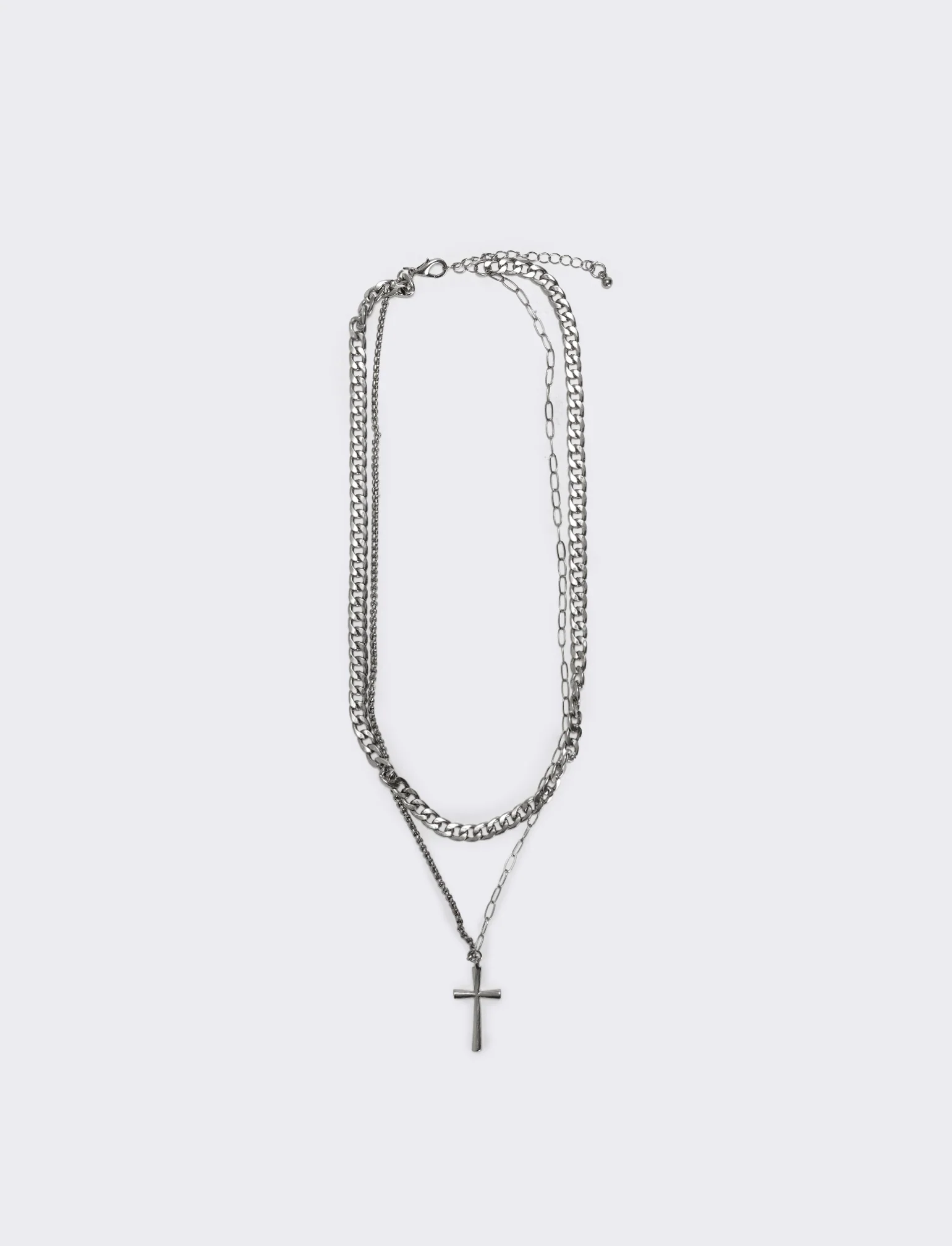 Collana lunga con perline e ciondolo - Multicolore