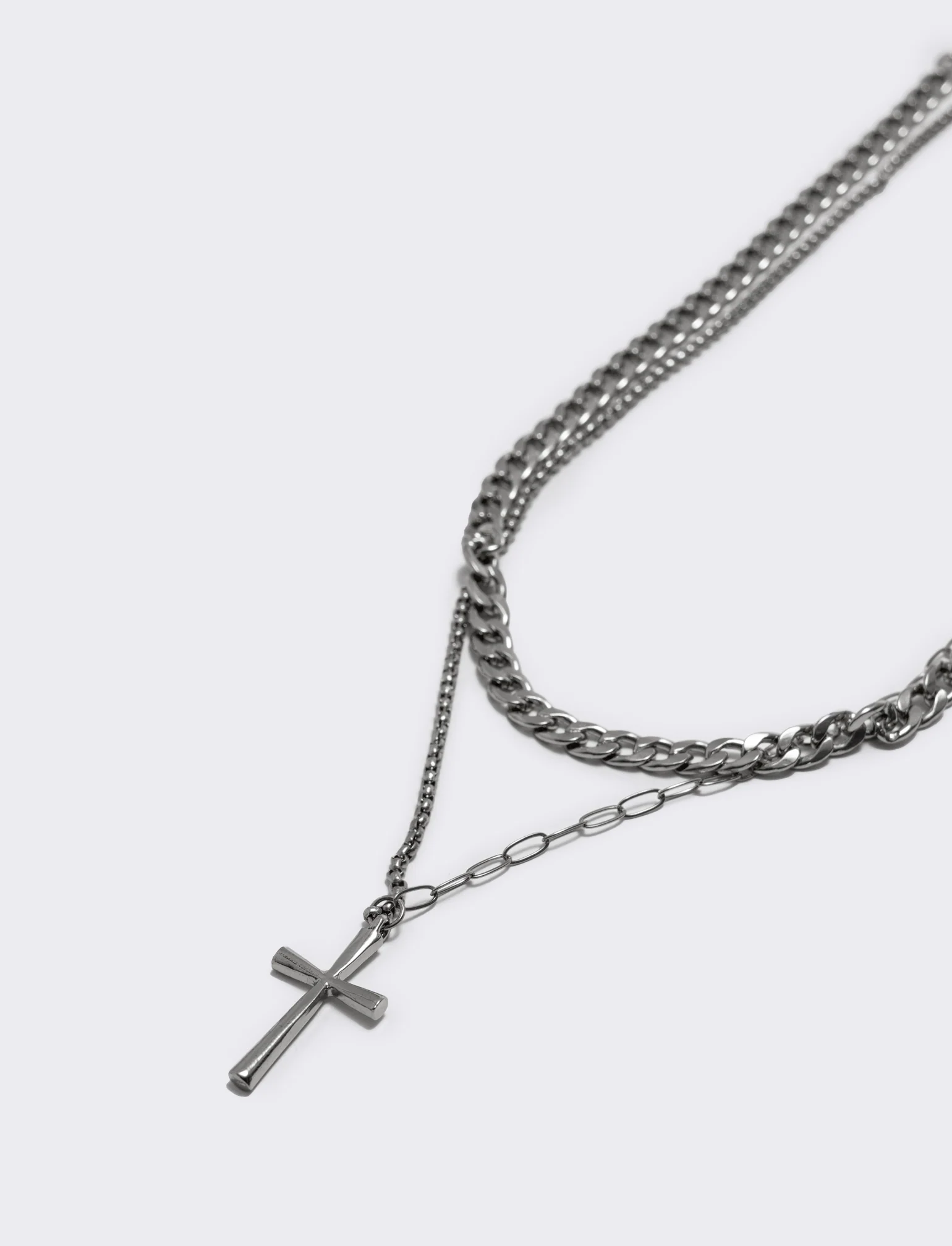 Collana lunga con perline e ciondolo - Multicolore - Image 3