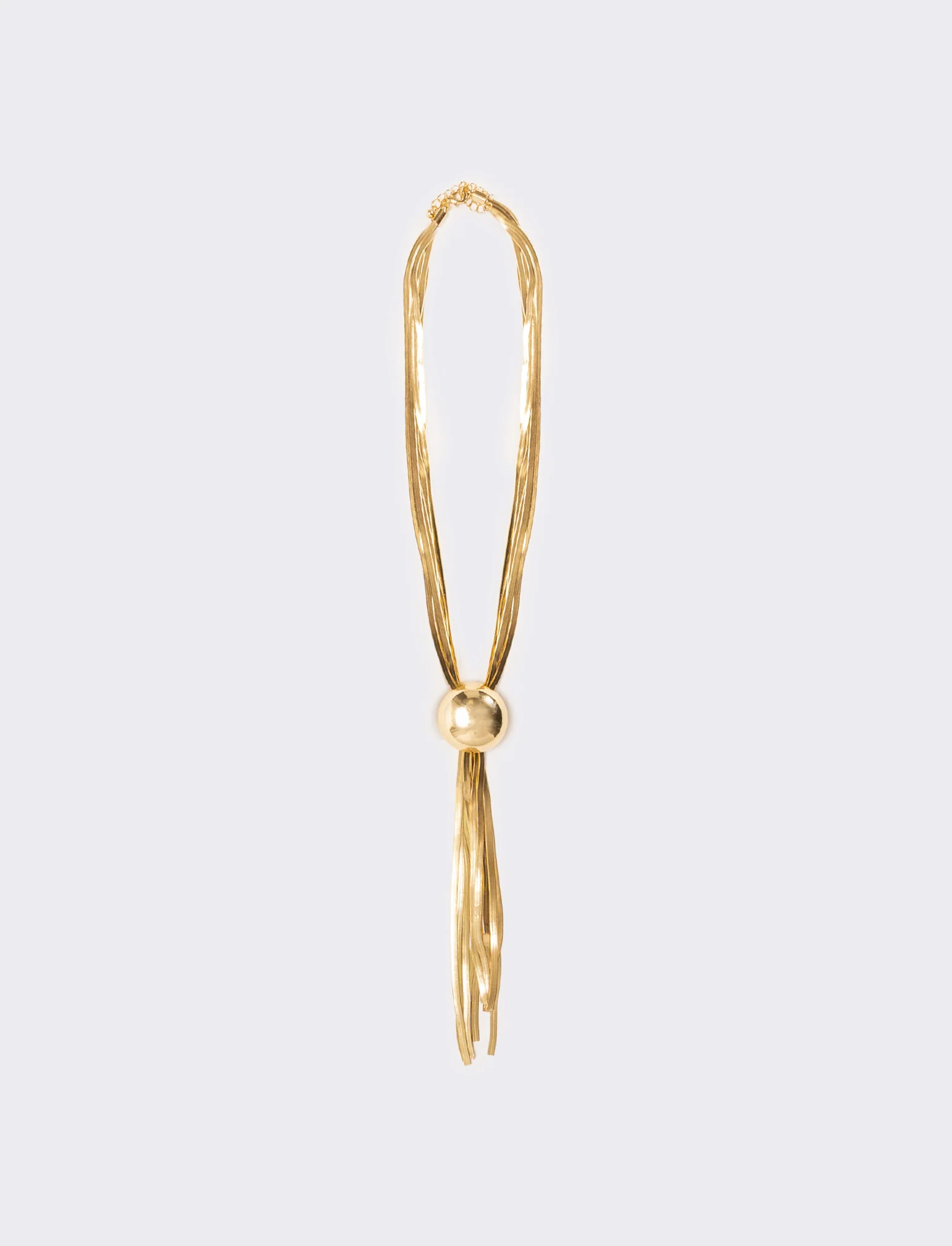 Collana saliscendi con catenine schiacciate - Oro - Image 2