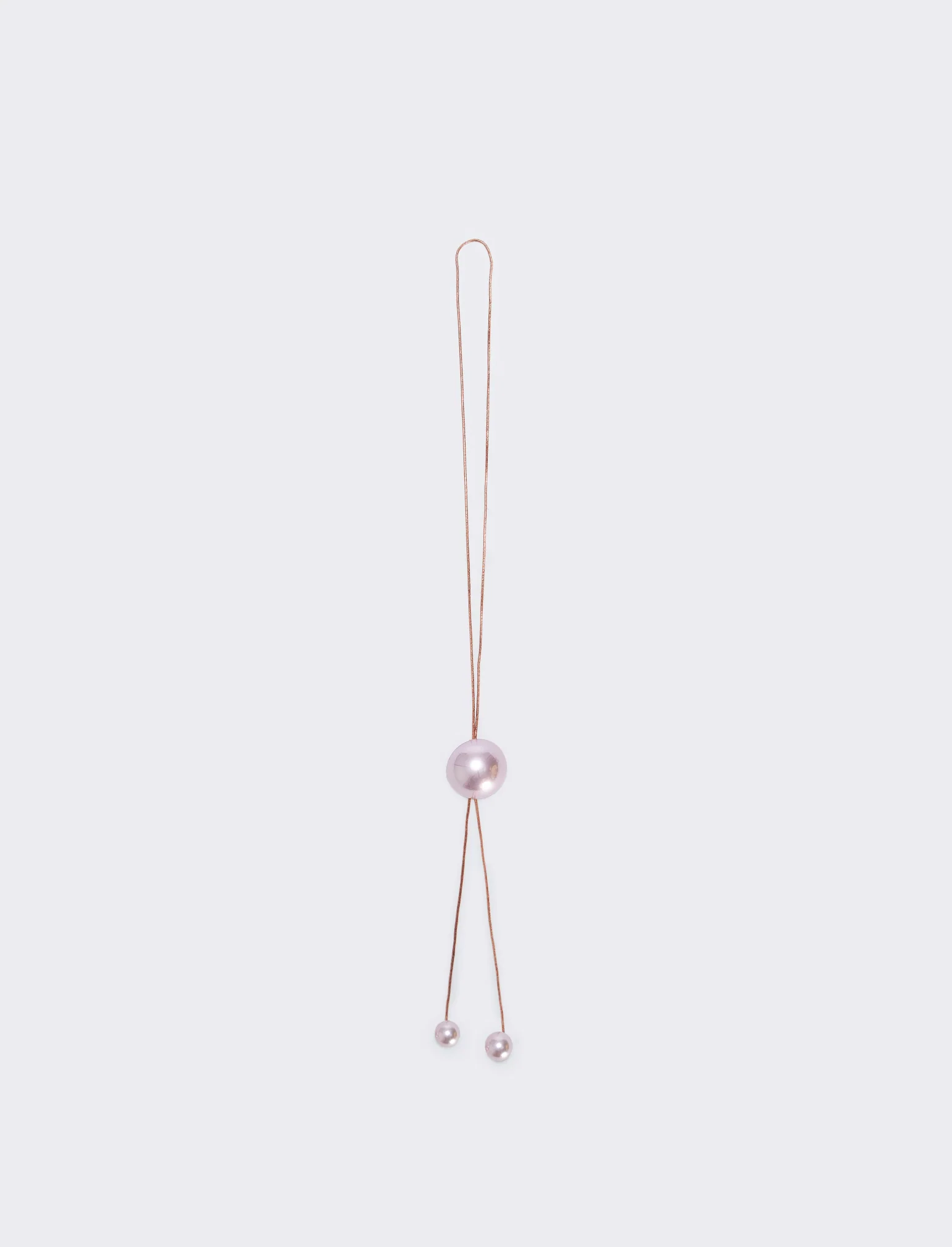 Collana saliscendi con mezza perla elegante - Oro rosa