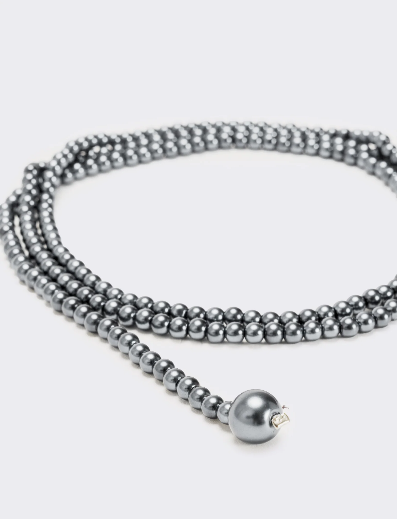 Collana saliscendi con perle eleganti - Grigio - Image 3