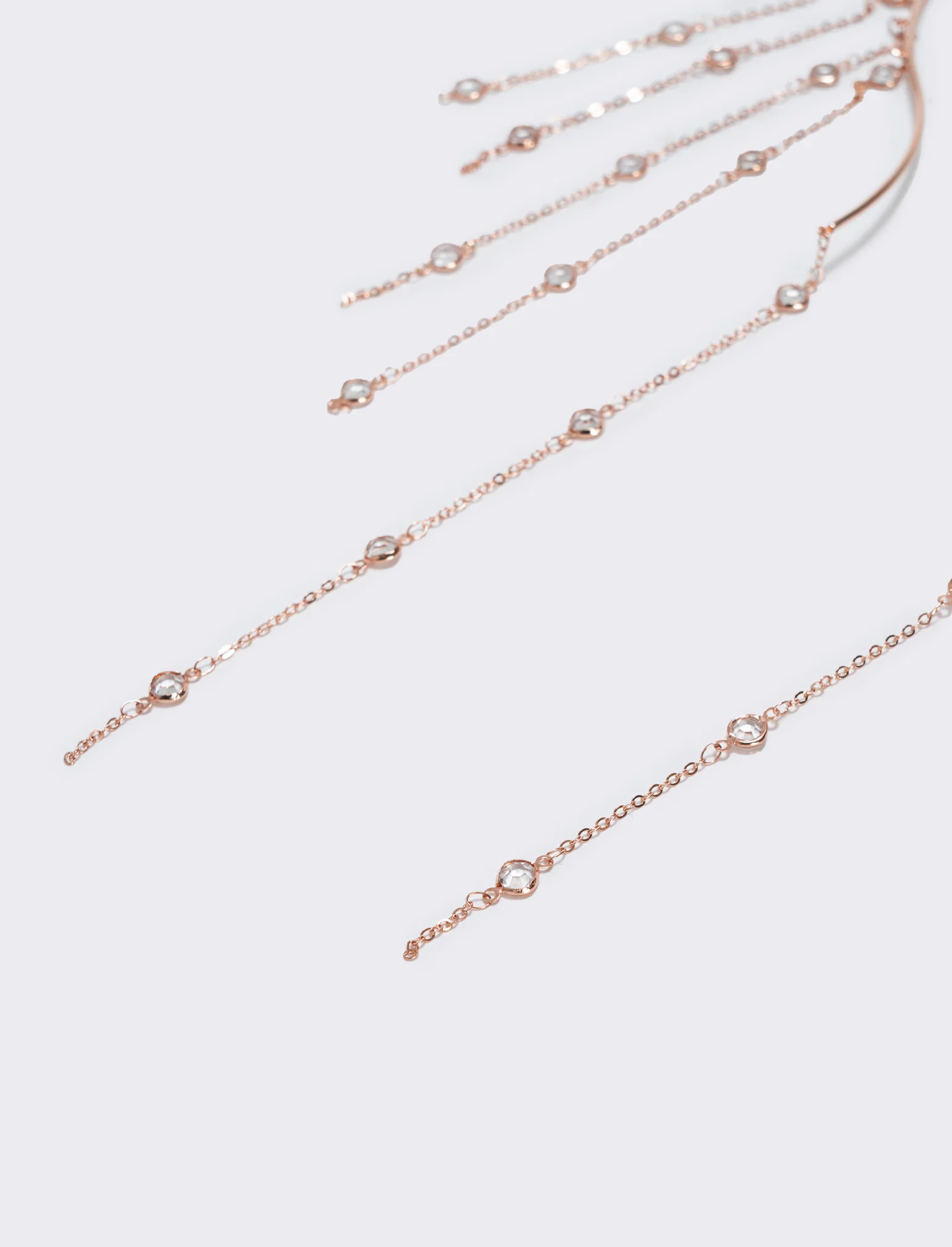 Collana semirigida con strass eleganti - Oro rosa - Image 3
