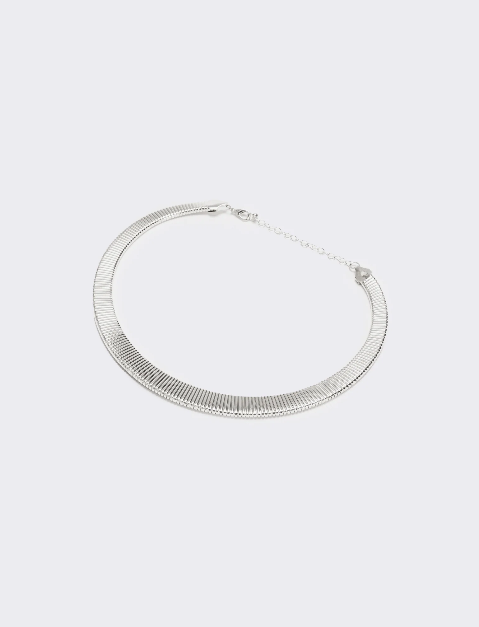 Collana snake schiacciato - Argento - Image 3
