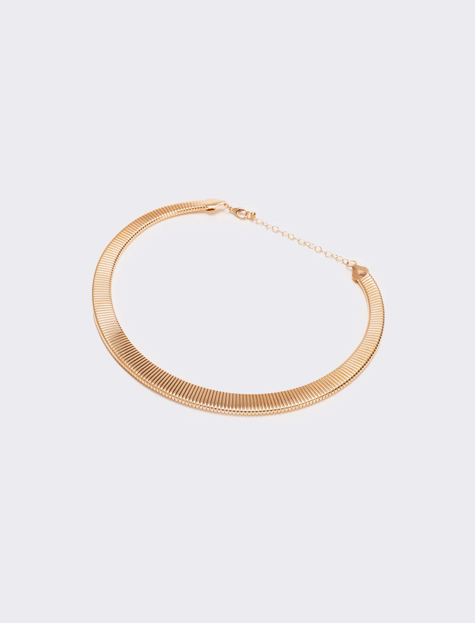 Collana snake schiacciato - Oro rosa - Image 2