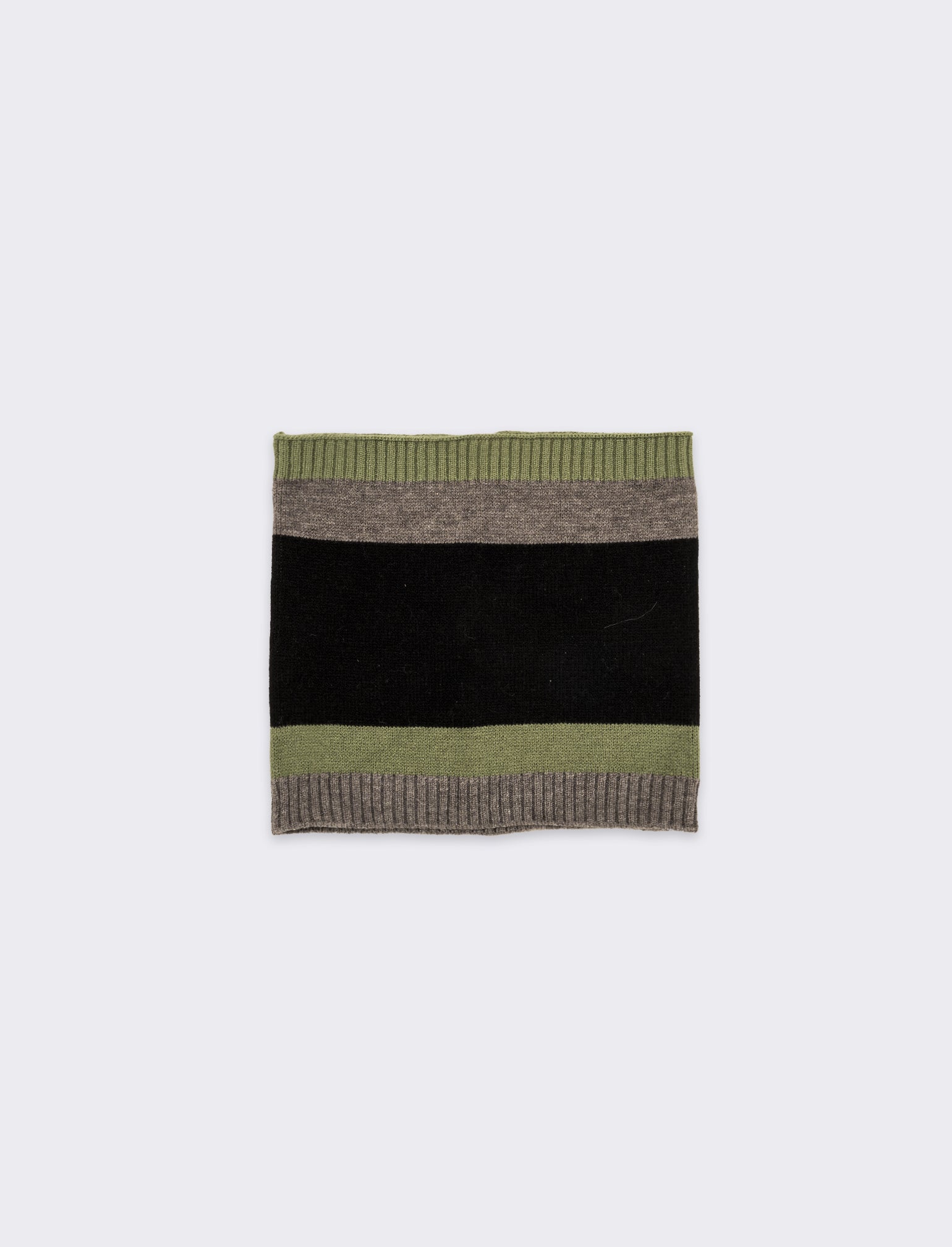 Collo a righe in maglia bambino - Nero