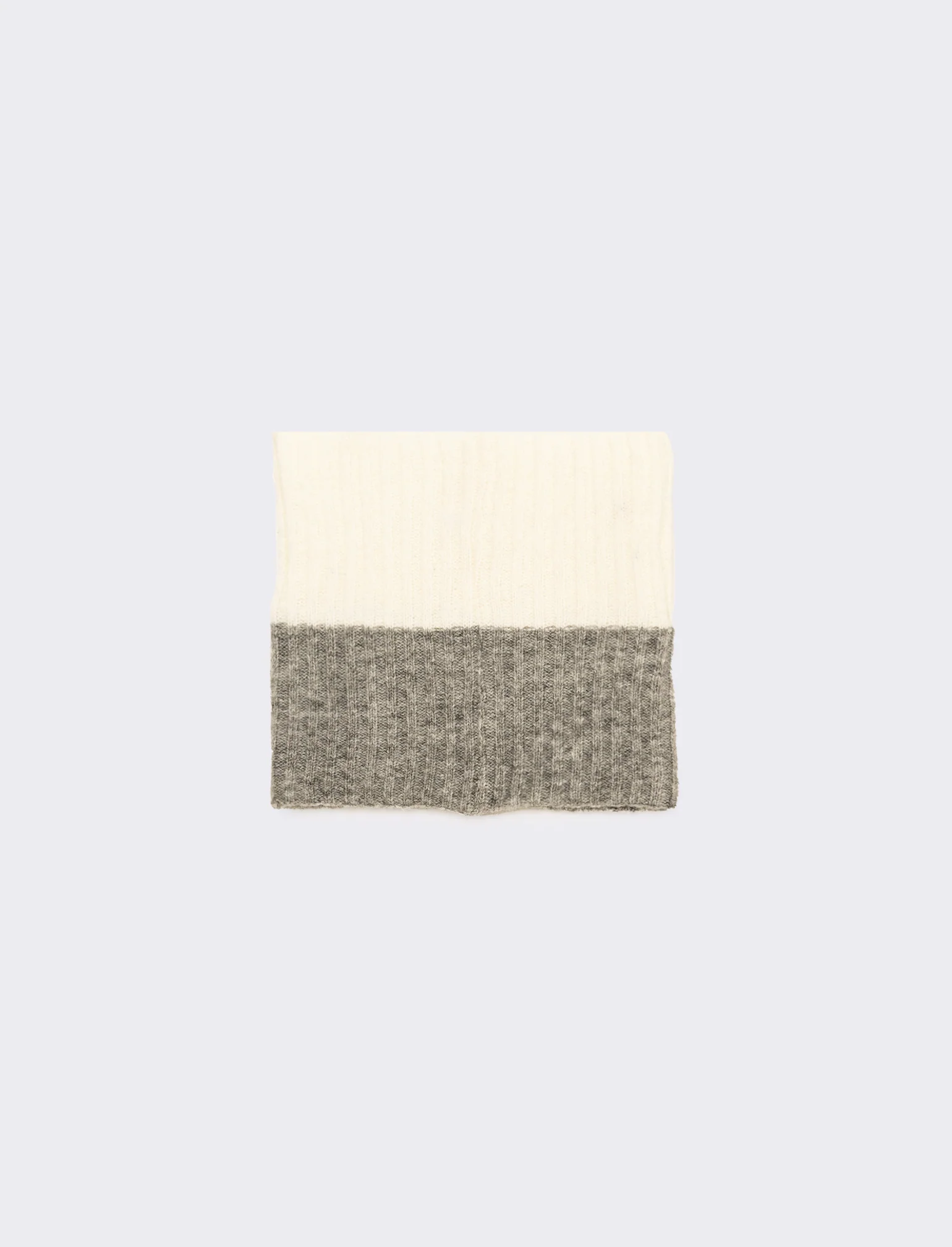 Collo bicolor in maglia bambina - Bianco sporco