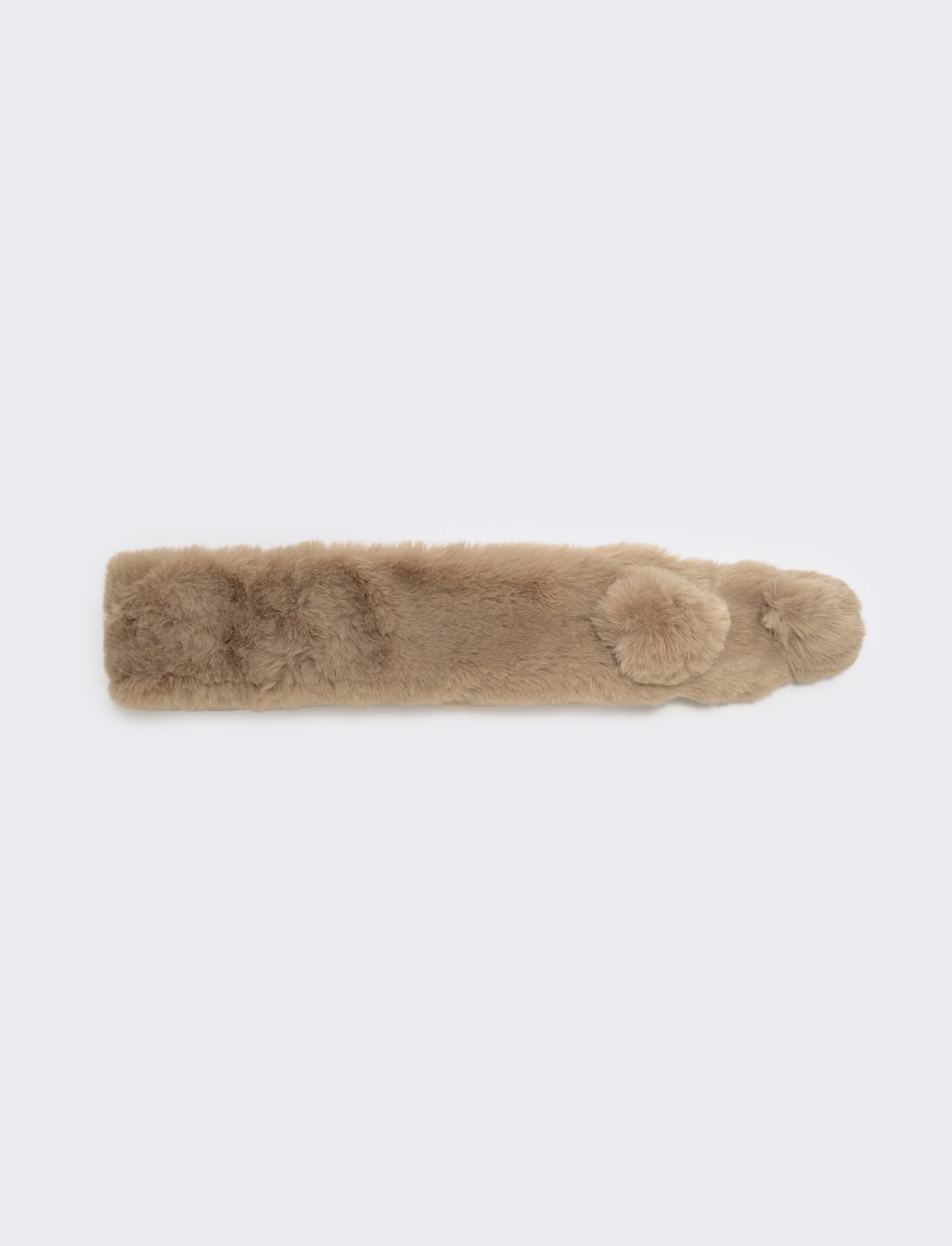 Collo in pelliccia sintetica - Beige - Image 2