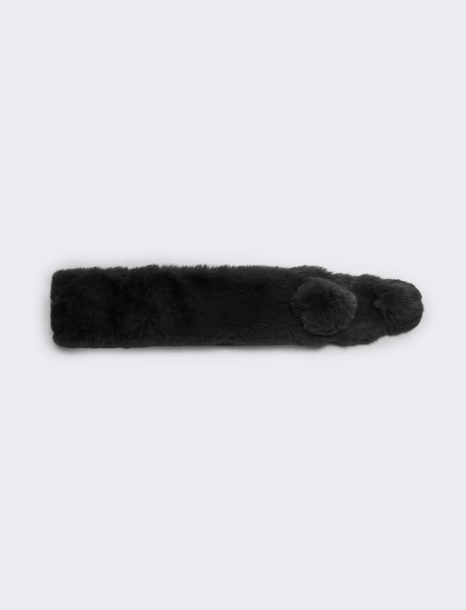 Collo in pelliccia sintetica - Nero - Image 2