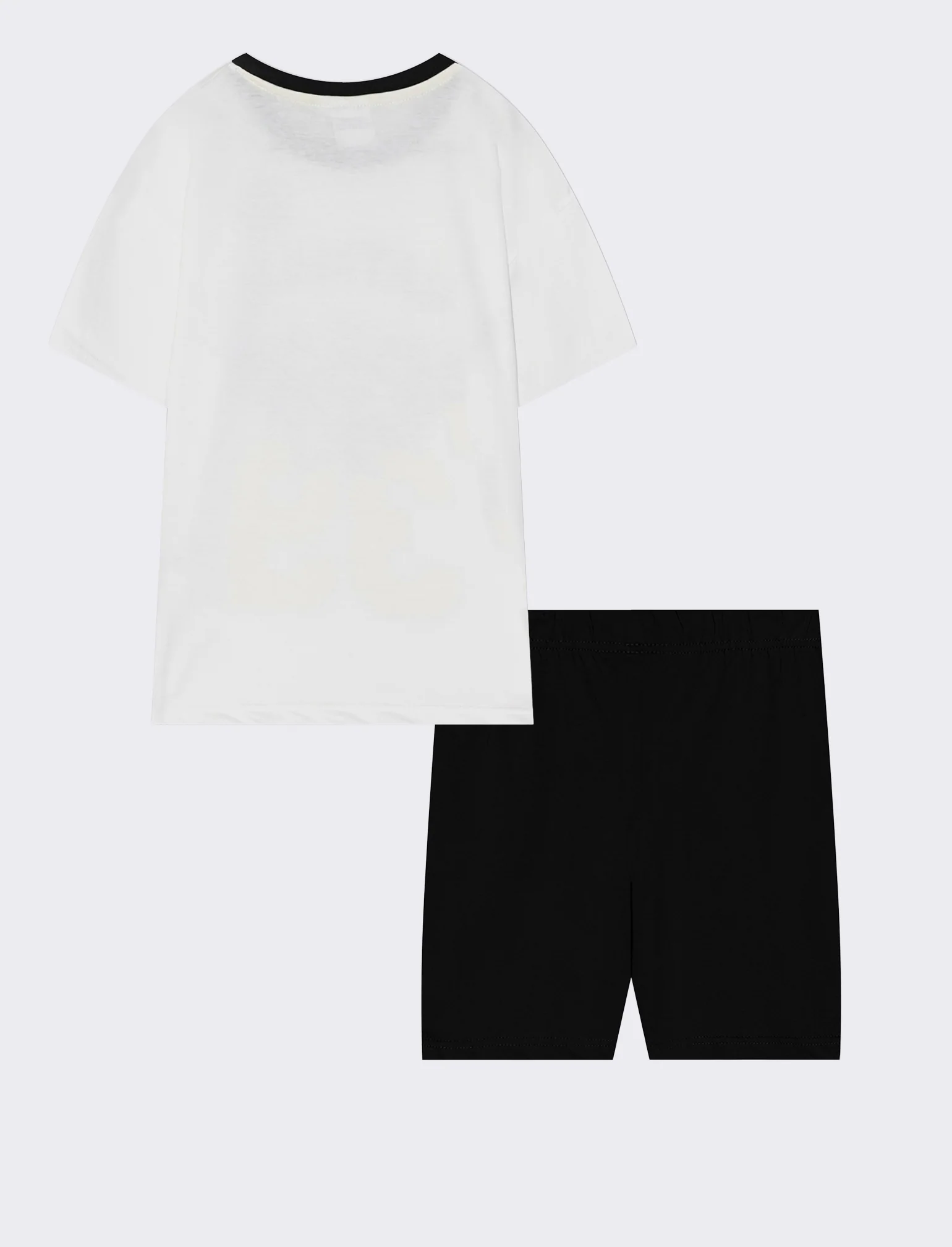 Completo Batman per bambini con t-shirt e shorts - Bianco - Image 2