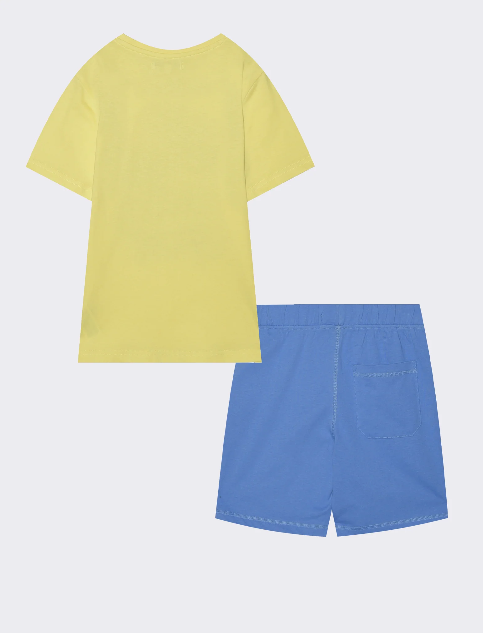 Completo bermuda e t-shirt in jersey - Giallo - Image 2